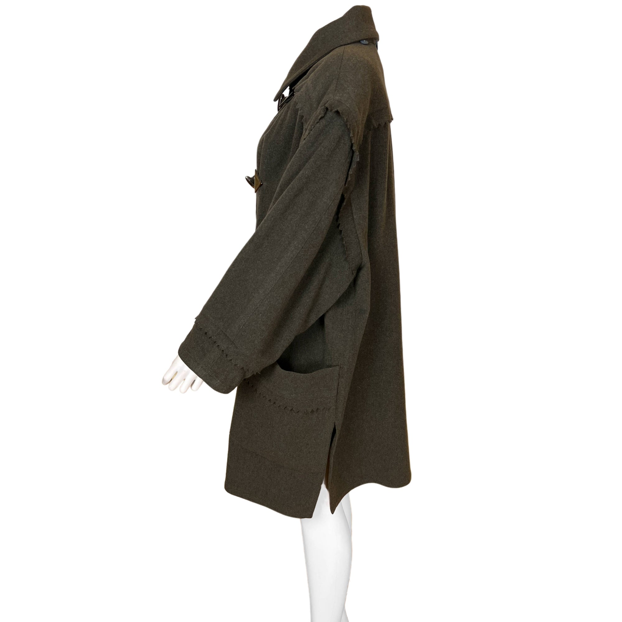 1980s Vintage Jean Louis Scherrer Coat Duffle Style Size L