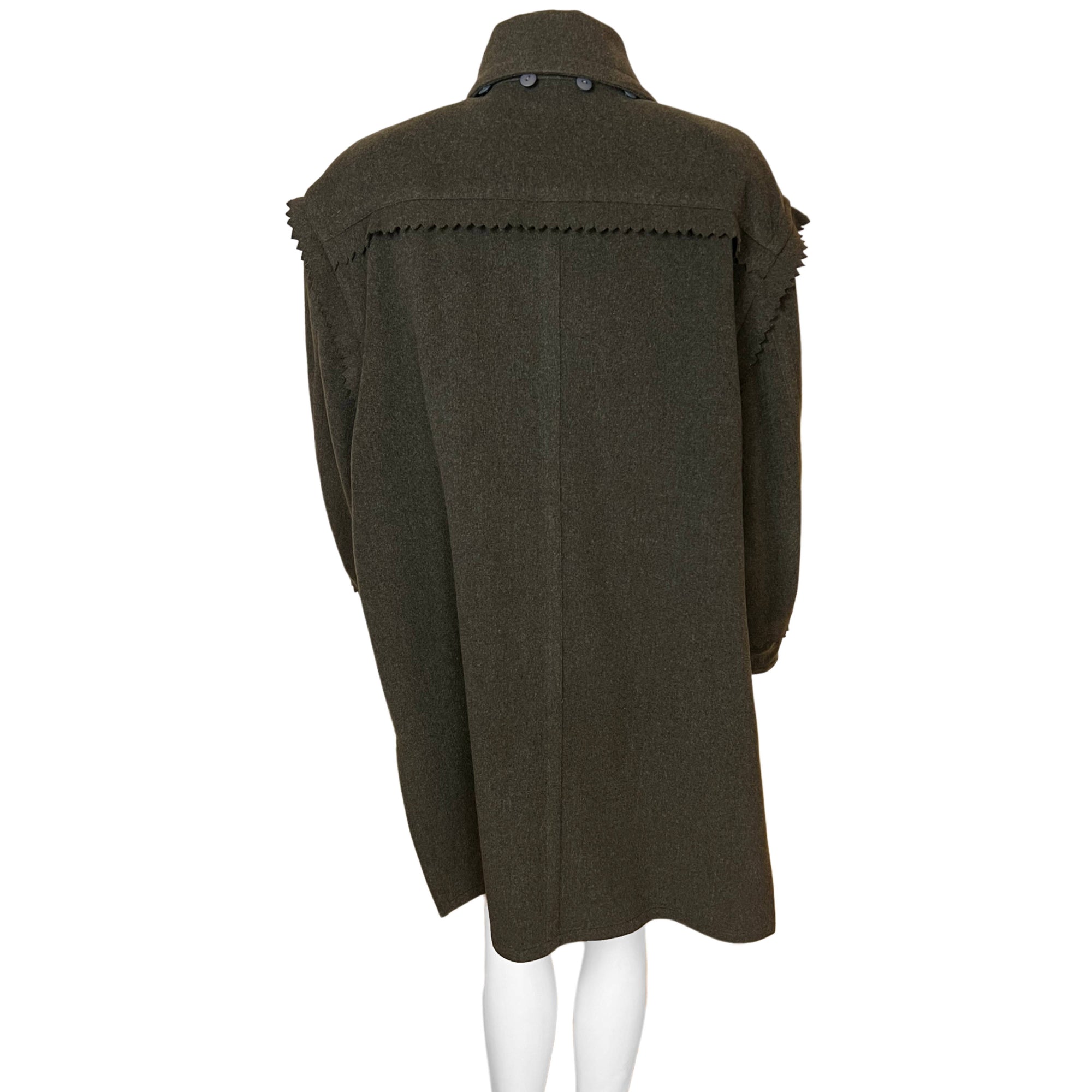 1980s Vintage Jean Louis Scherrer Coat Duffle Style Size L