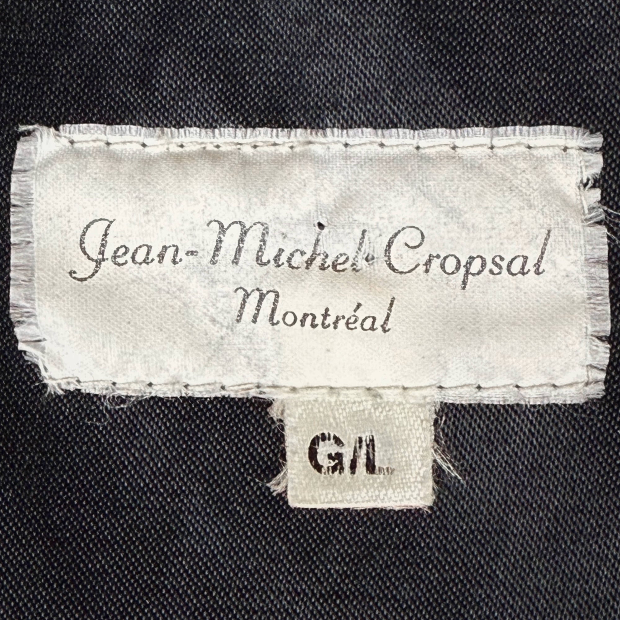 Vintage 1980s Knit Bomber Jacket with Leather Trim Size L