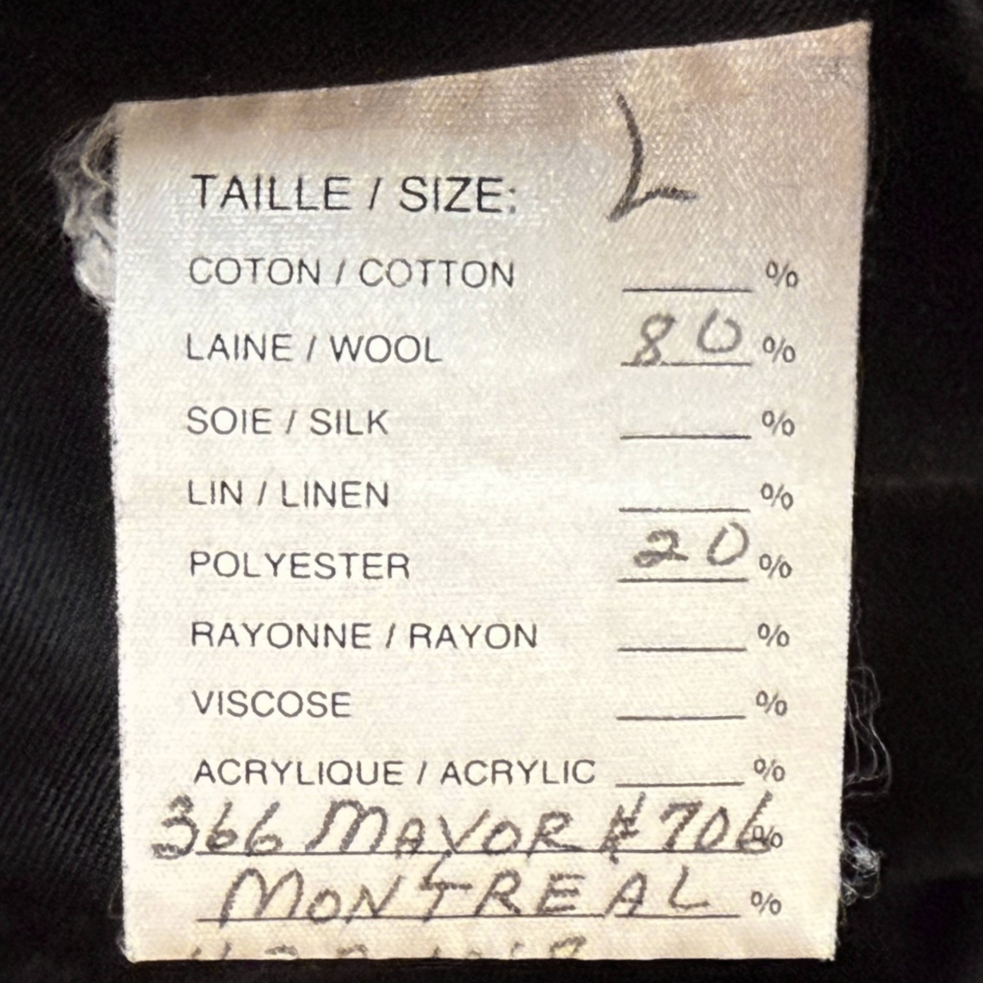 Vintage 1980s Knit Bomber Jacket with Leather Trim Size L