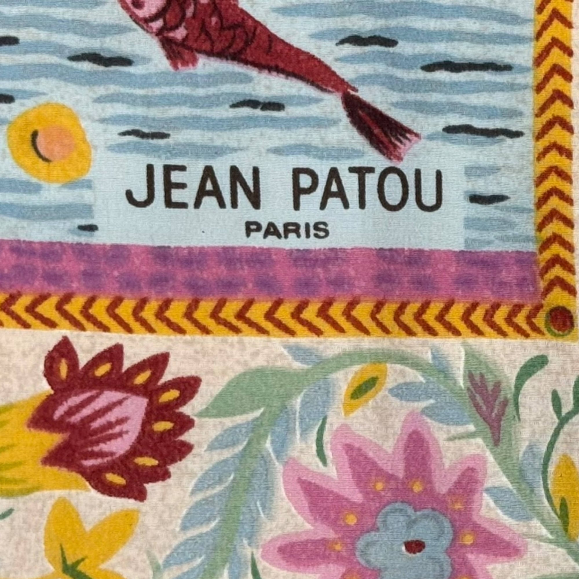 Jean Patou Paris signature detail scarf