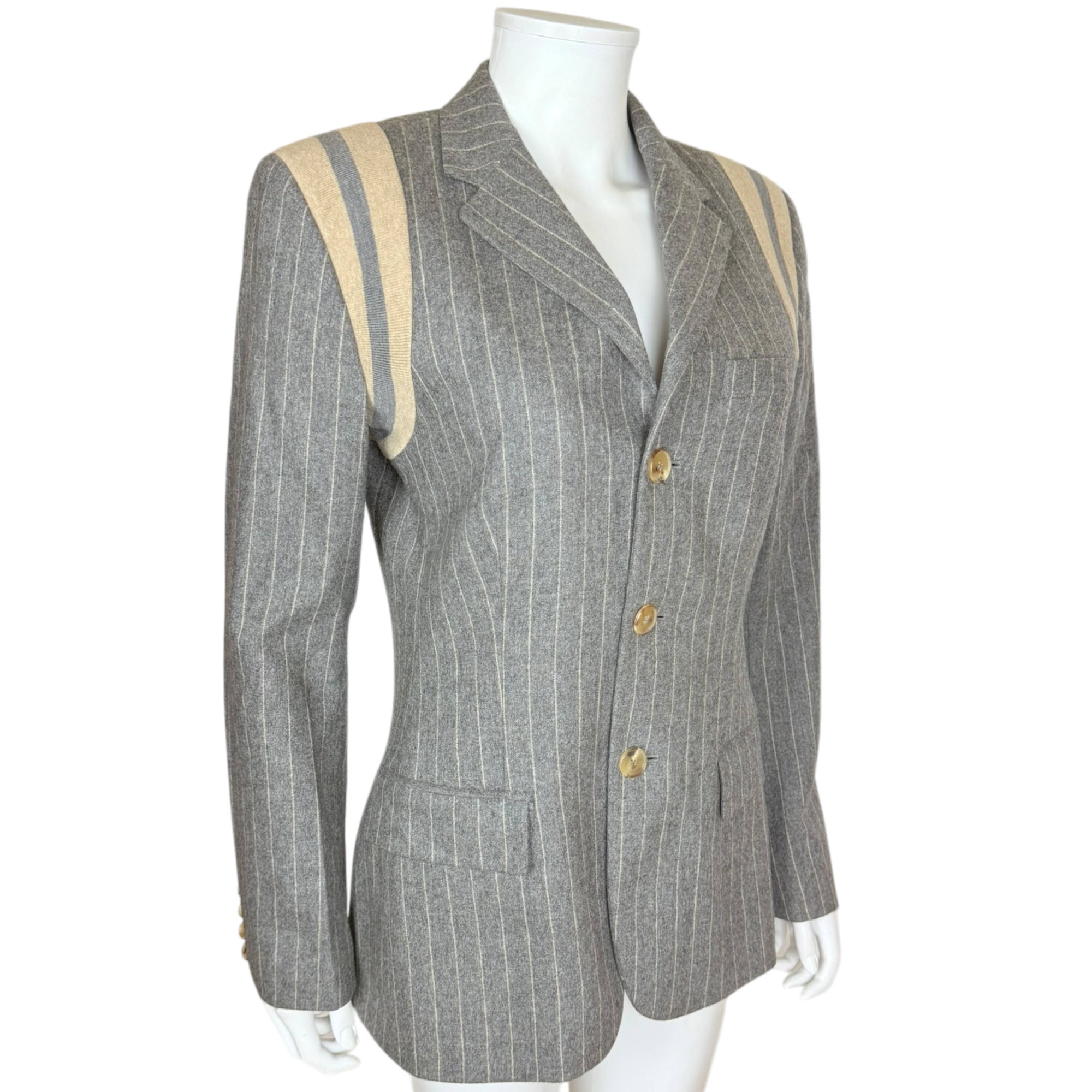 Vintage Jean Paul Gaultier Femme Blazer Tailored Pinstripe Jacket Fall Winter 1988
