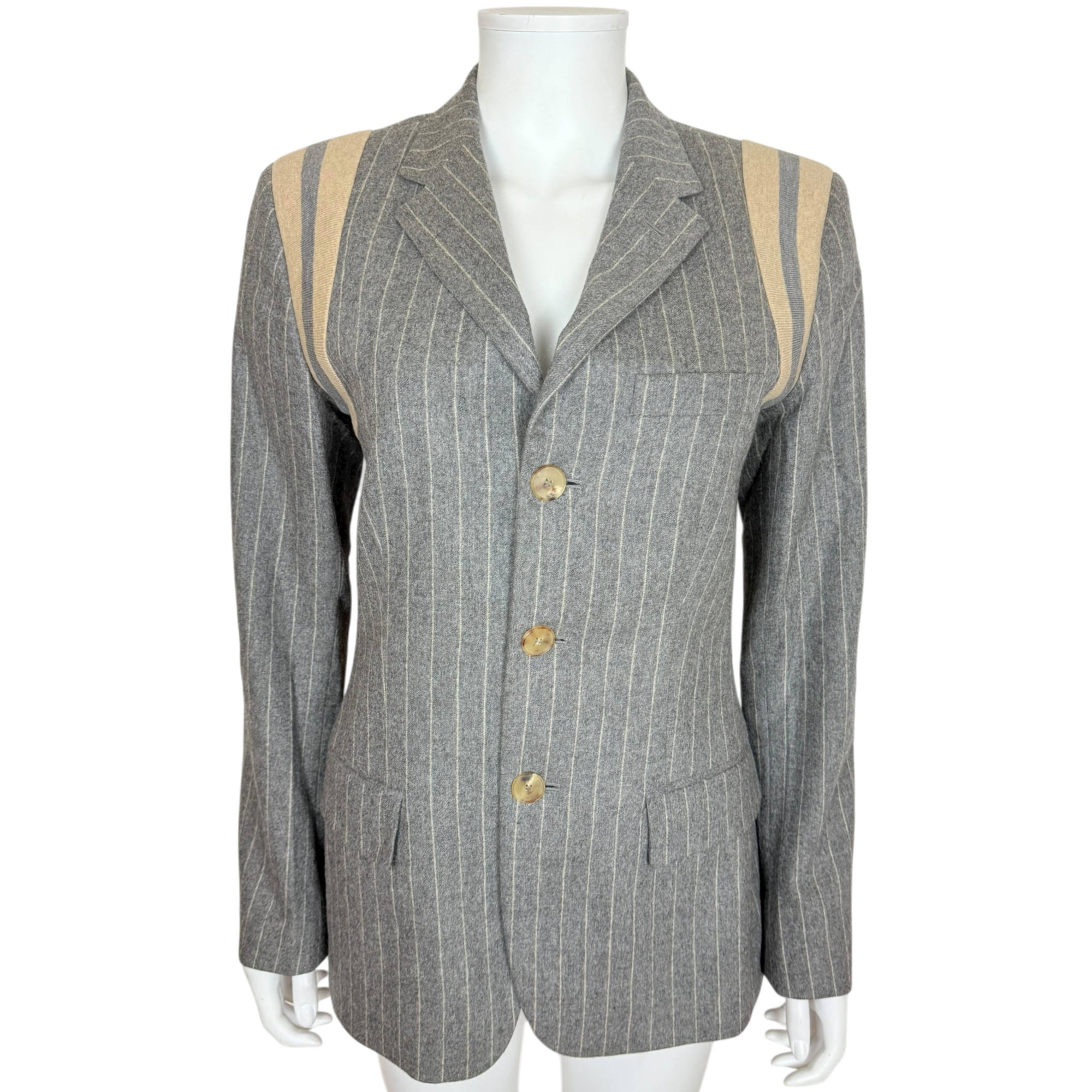 Vintage Jean Paul Gaultier Femme Blazer Tailored Pinstripe Jacket Fall Winter 1988