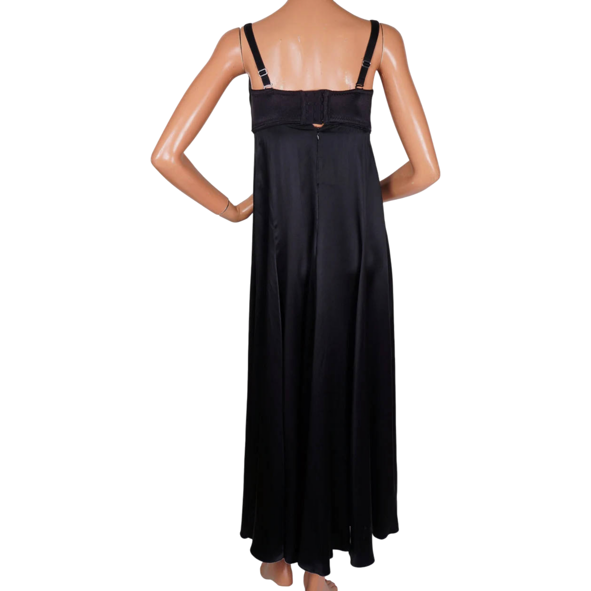 back view of slip to jean paul gaultier gown