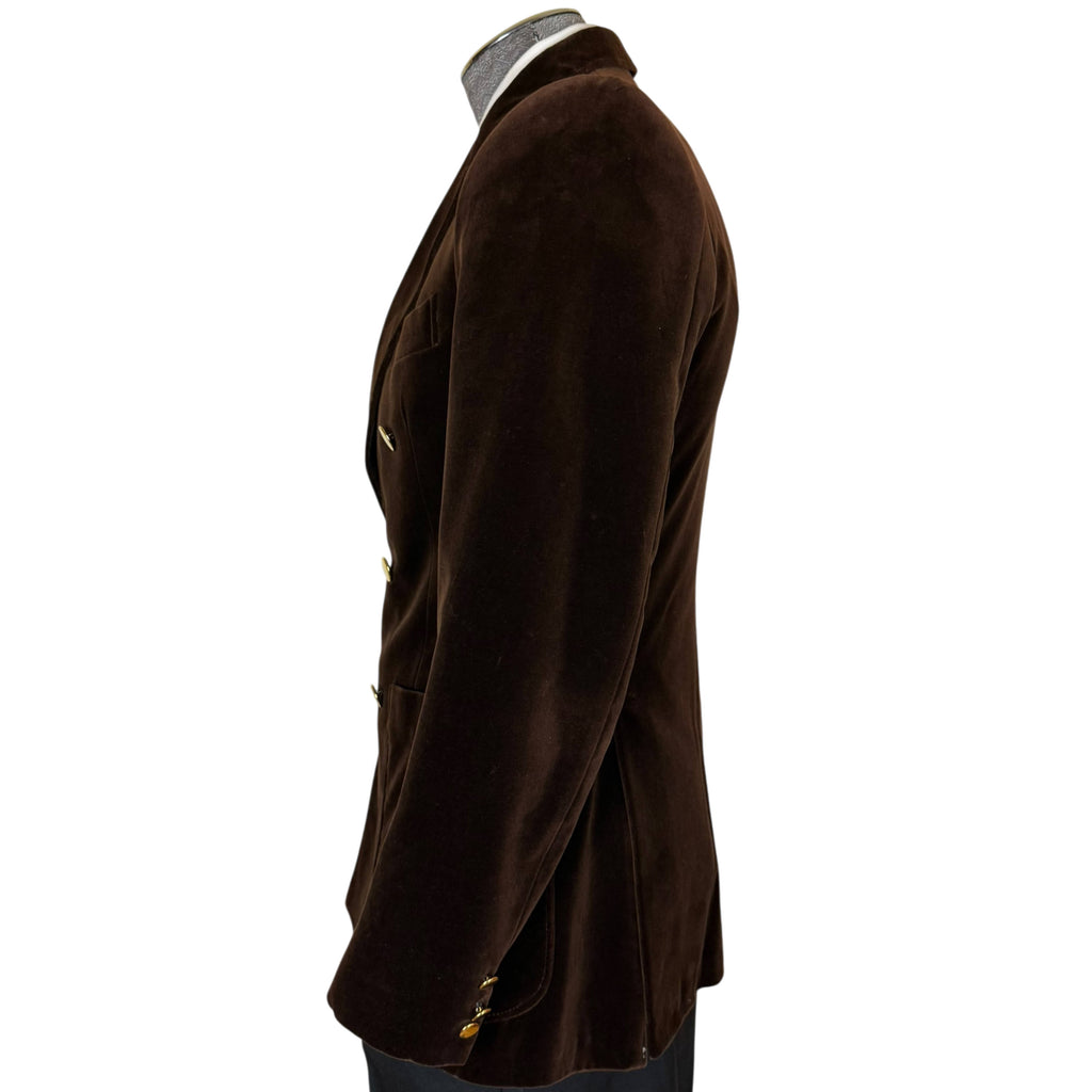 Jean-Paul Germain brown velvet men's blazer side view