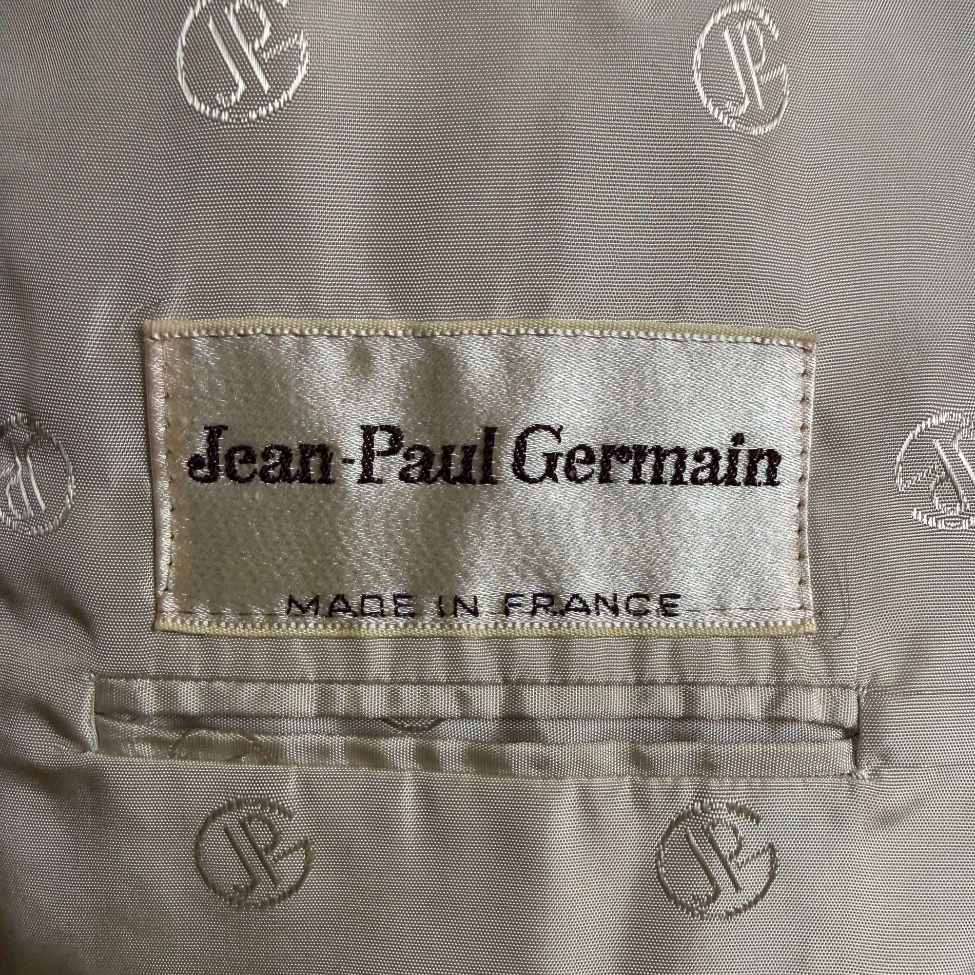 Jean-Paul Germain Made in France label inside vintage velvet blazer