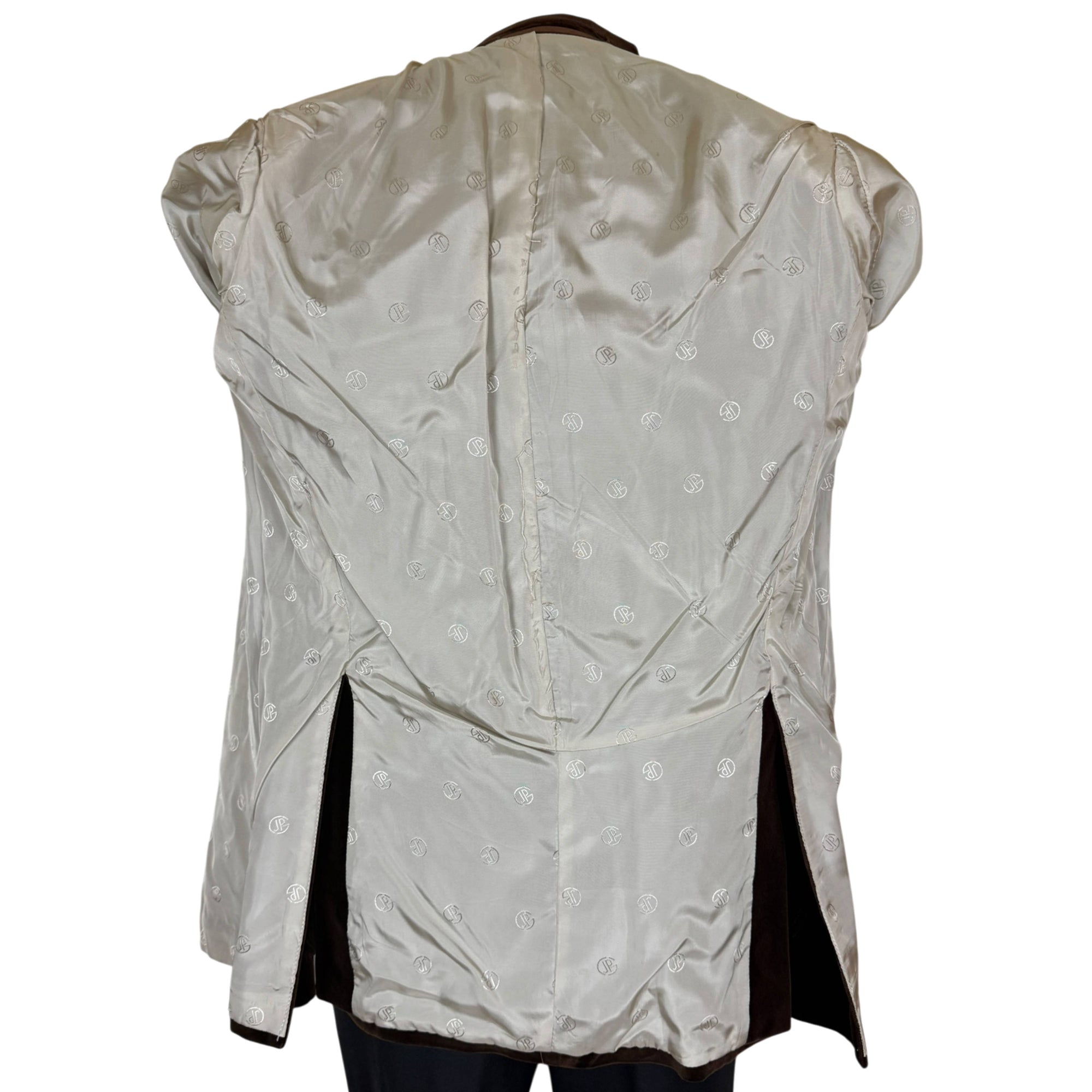 Jean-Paul Germain blazer interior with monogrammed viscose lining