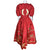 1980s Vintage Astrology Dress Red Taffeta Jo Jo Size L