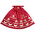 1980s Vintage Astrology Dress Red Taffeta Jo Jo Size L