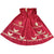 1980s Vintage Astrology Dress Red Taffeta Jo Jo Size L
