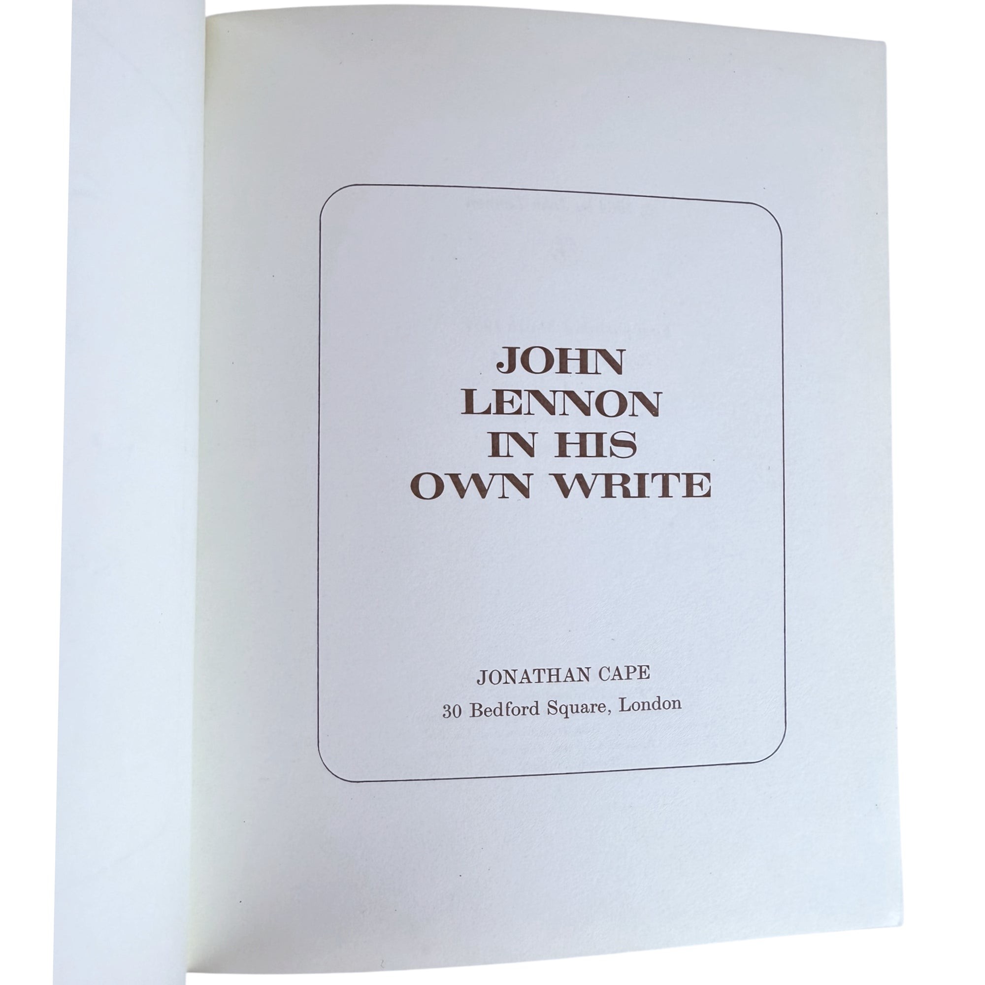 john lennon in his own write title page