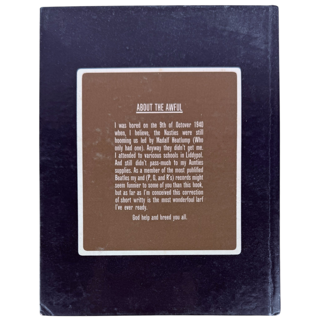 back cover in his own write