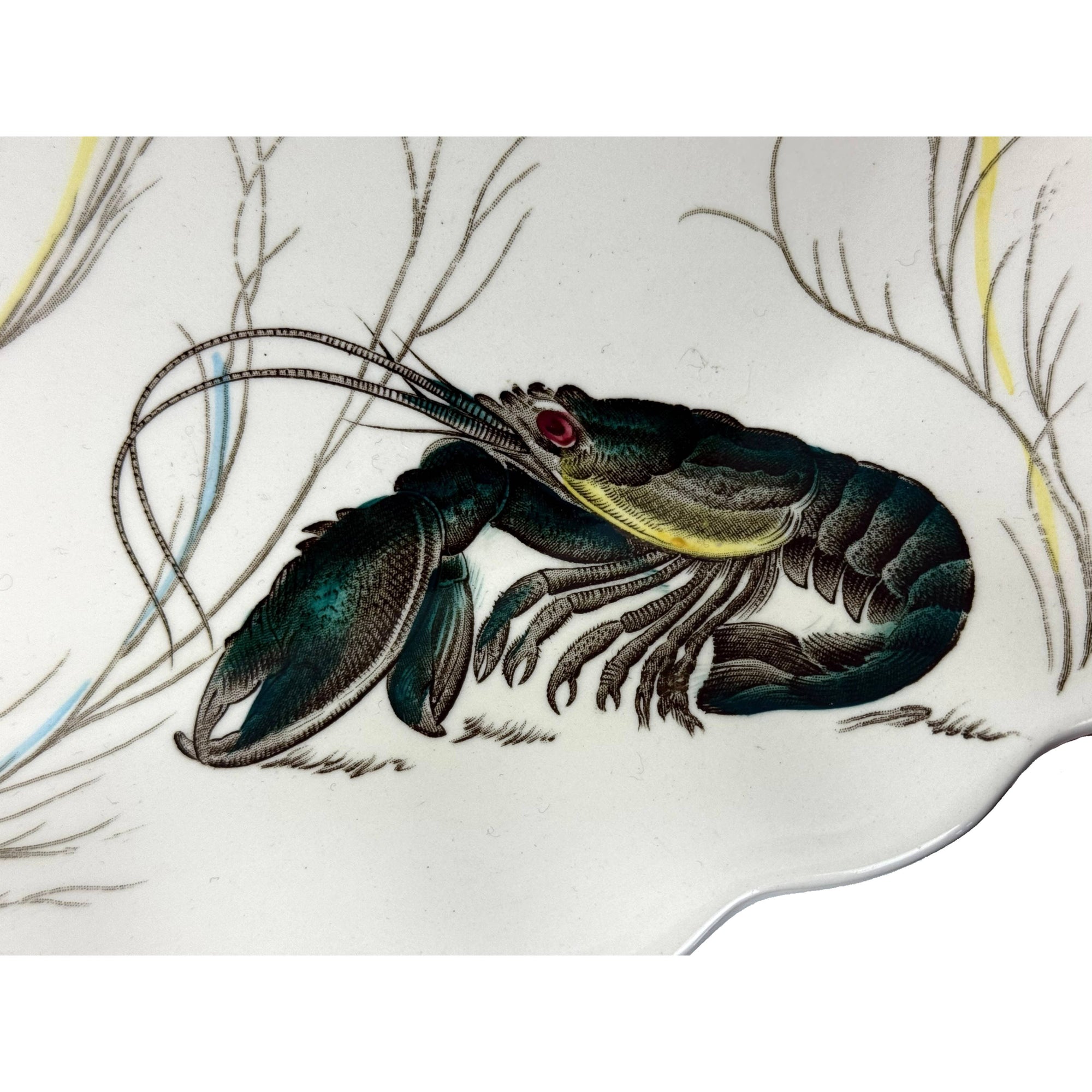 1950s 60s Vintage Johnson Brothers Fish Pattern Platter 20”