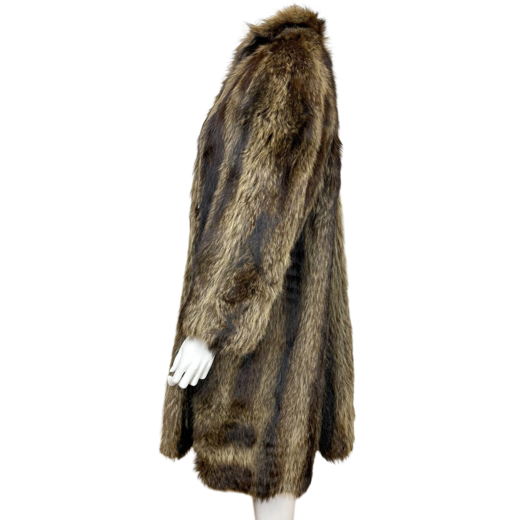 Vintage 1940s Raccoon Fur Coat Dated 1946 Ladies Size M