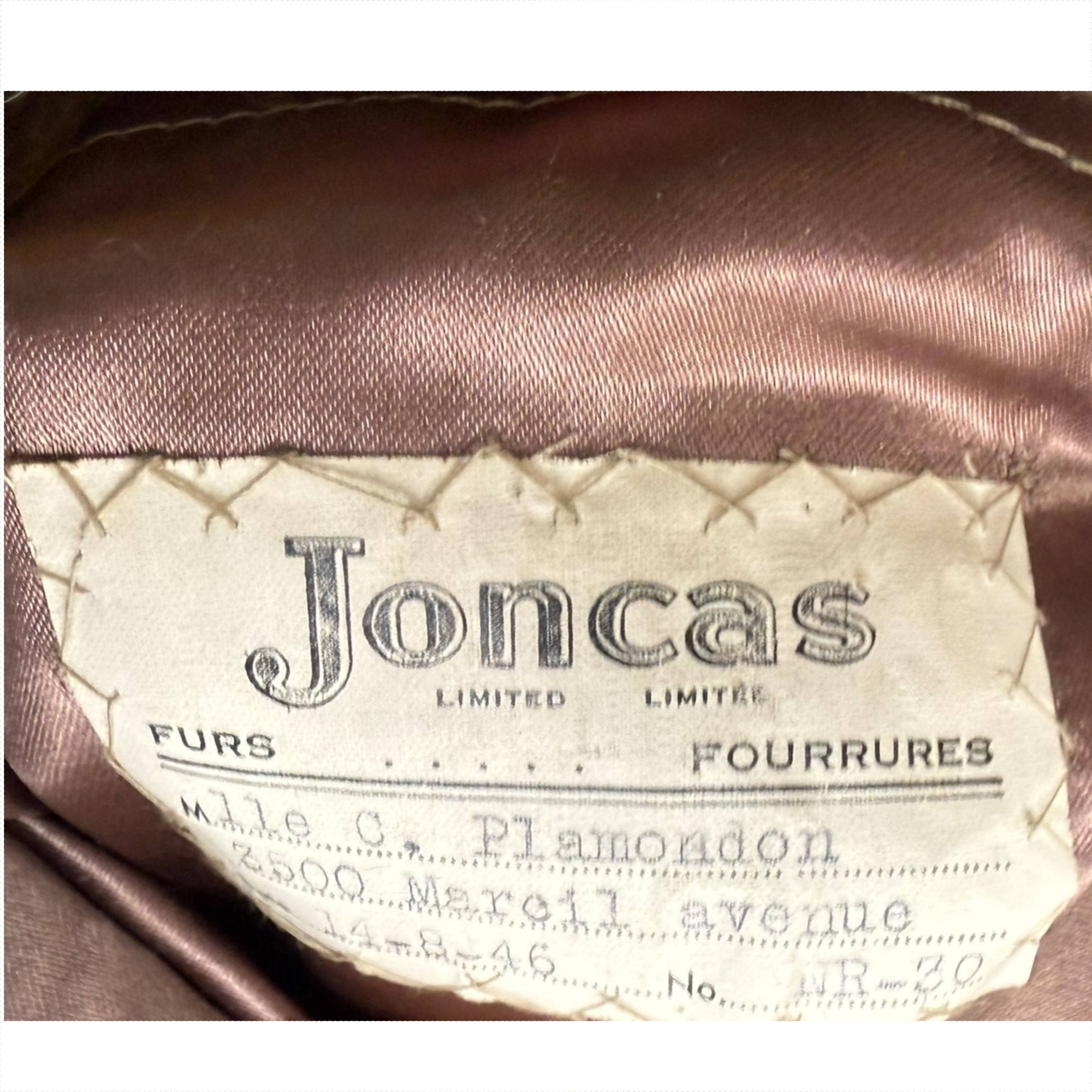 Vintage 1940s Raccoon Fur Coat Dated 1946 Ladies Size M