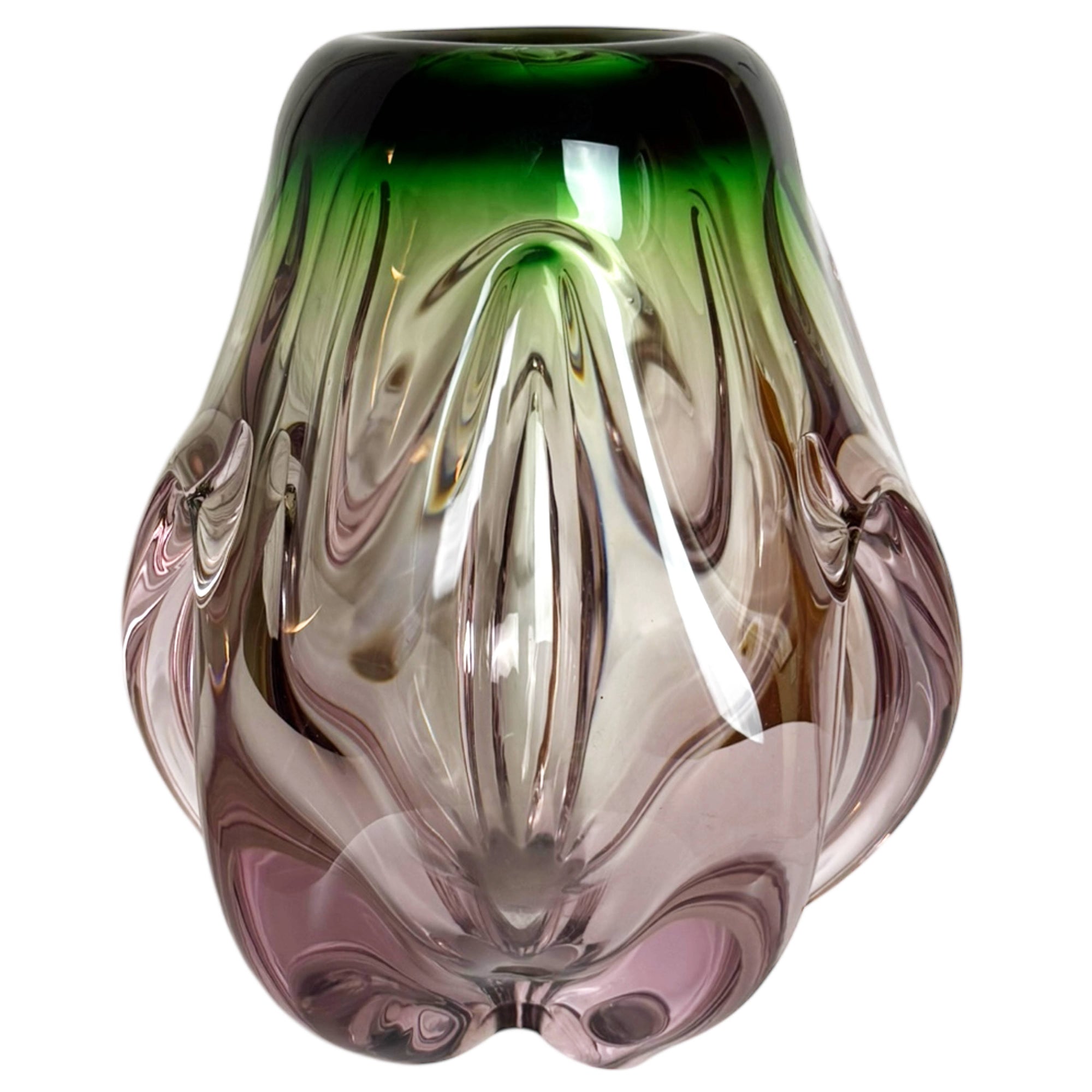 Josef Hospodka Chribska Art Glass Vase OK 104 