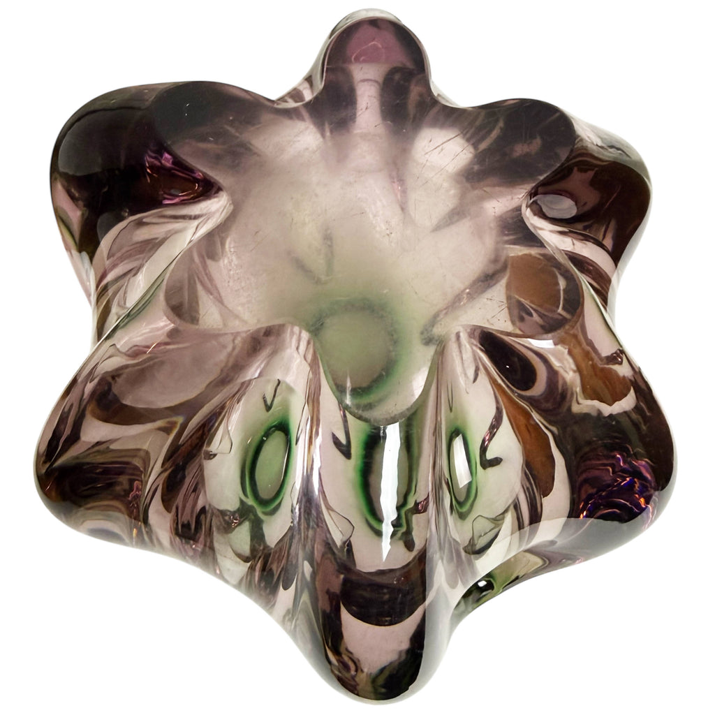 Bottom of Czech Sklo Art Glass Vase