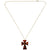 1960s Enamel on Copper Cross Pendant Necklace Jules Perrier