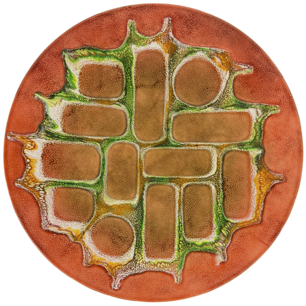 Mid-Century Large Enamel on Copper Wall Plaque Jules Perrier