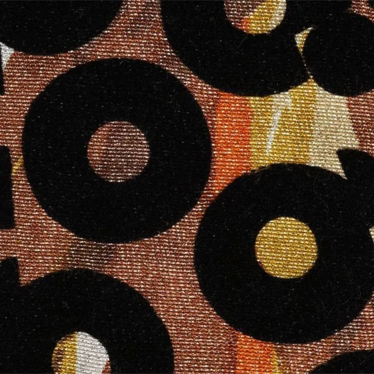 detail of fabric on 60s evening dress by Junior Vogue