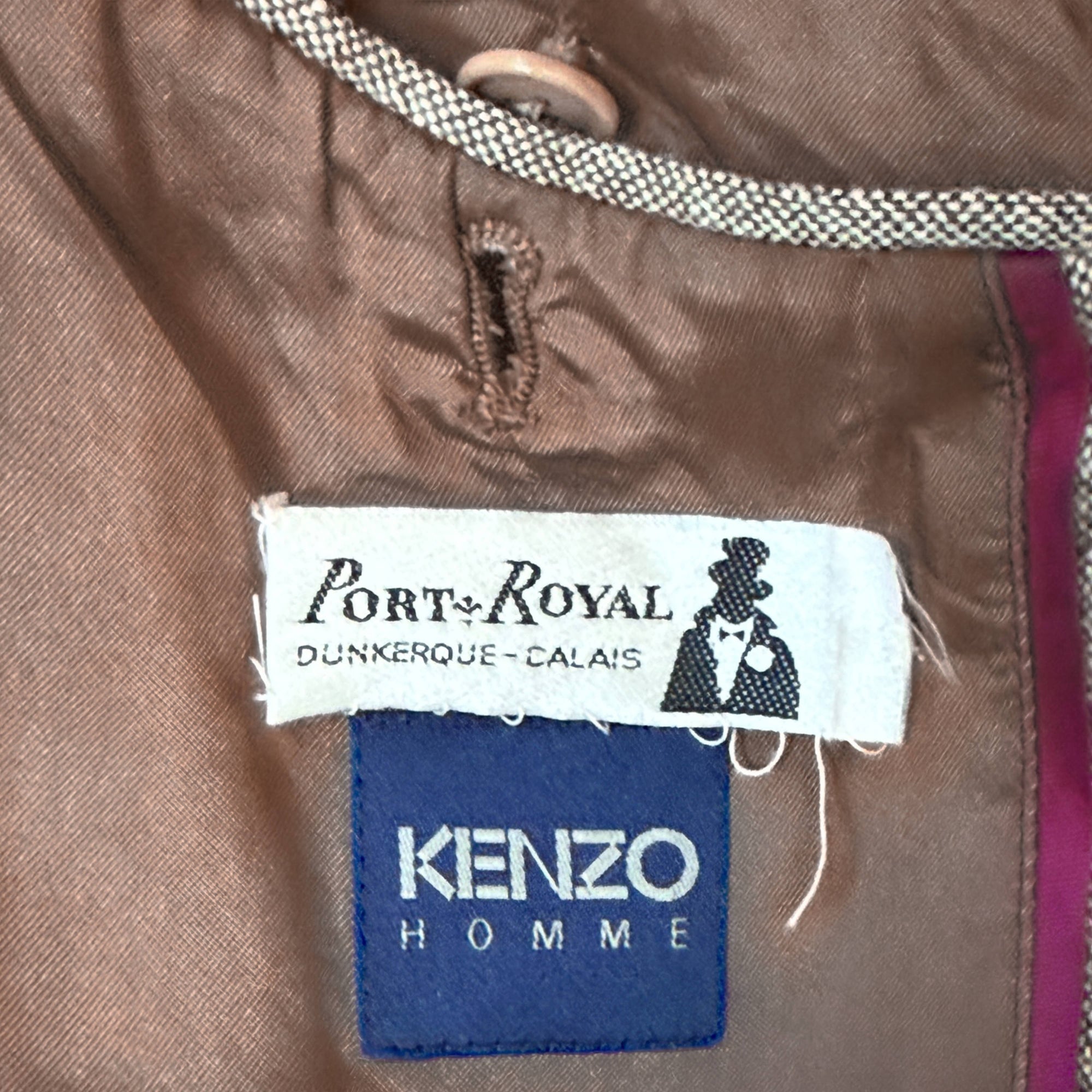 Vintage 1990s Kenzo Homme Jacket Wool Tweed Size 40