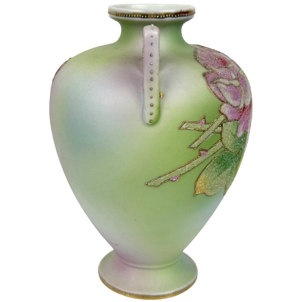 Antique 1910s Nippon Coralene Vase – Kinran Japan Porcelain