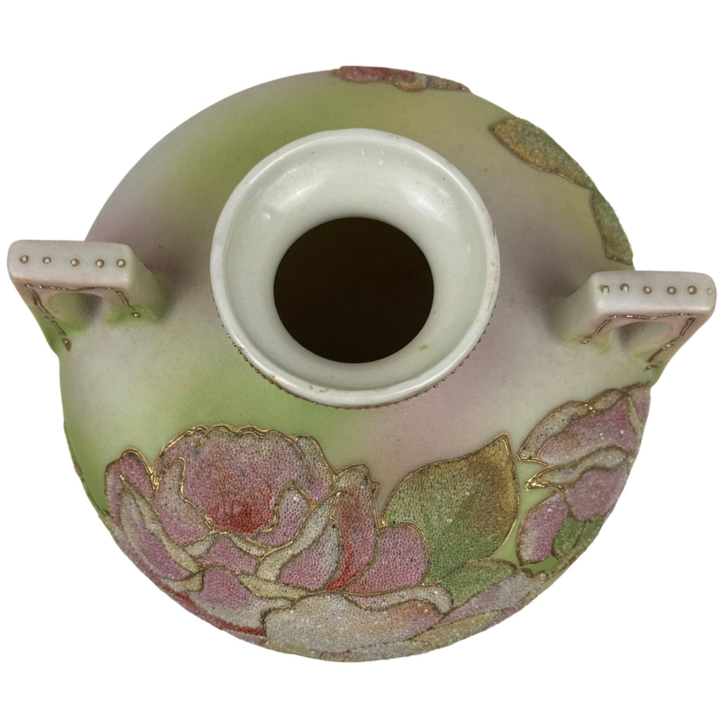 Antique 1910s Nippon Coralene Vase – Kinran Japan Porcelain