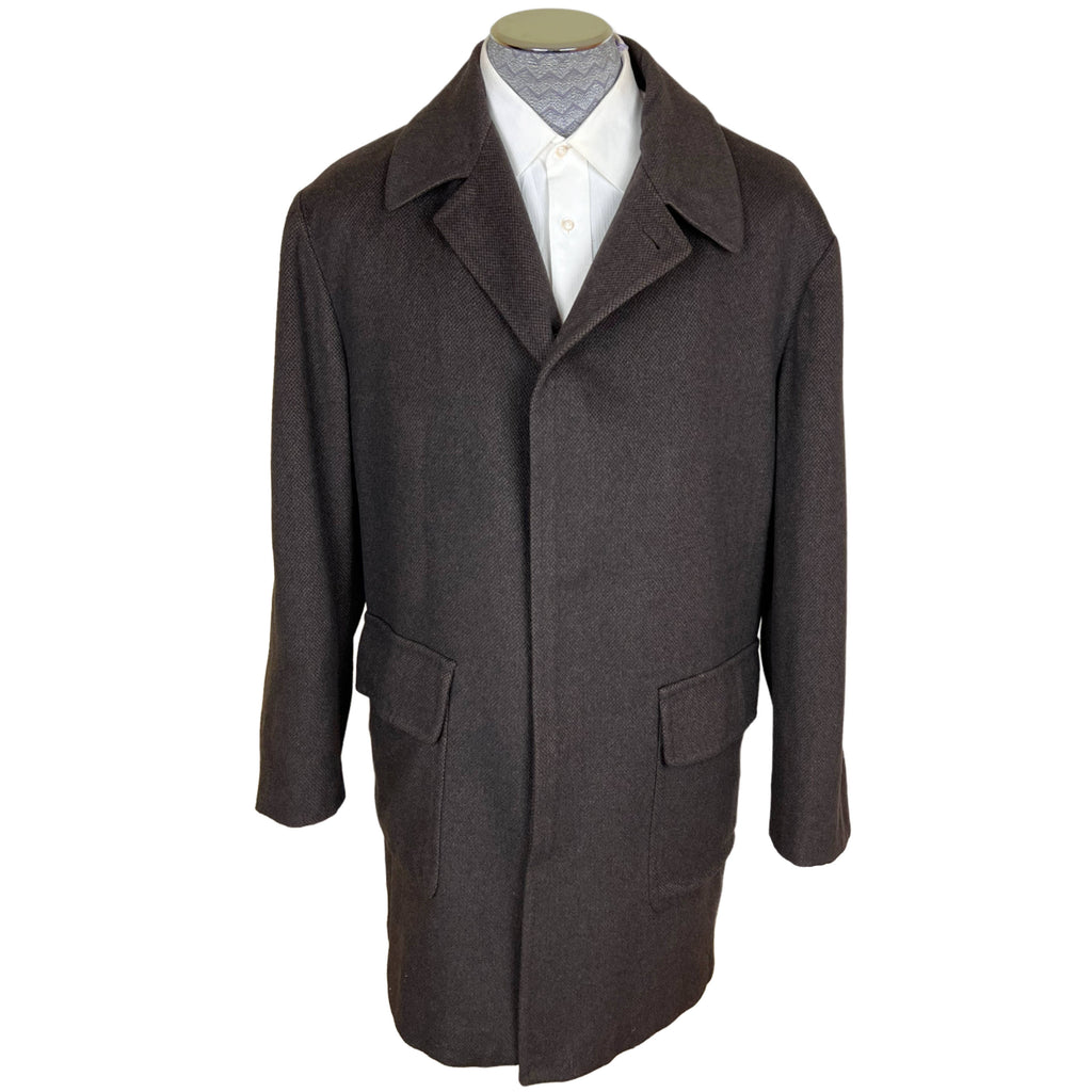 1980s Vintage Kiton Cashmere Overcoat European Size 52