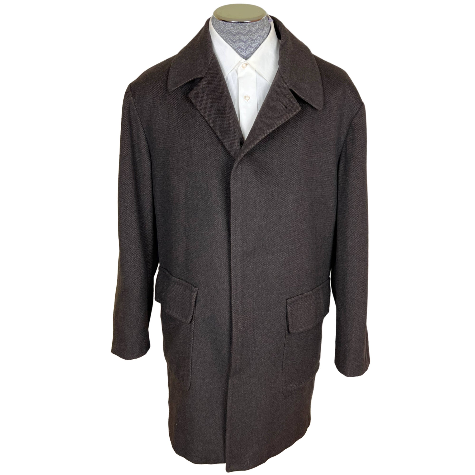 1980s Vintage Kiton Cashmere Overcoat European Size 52