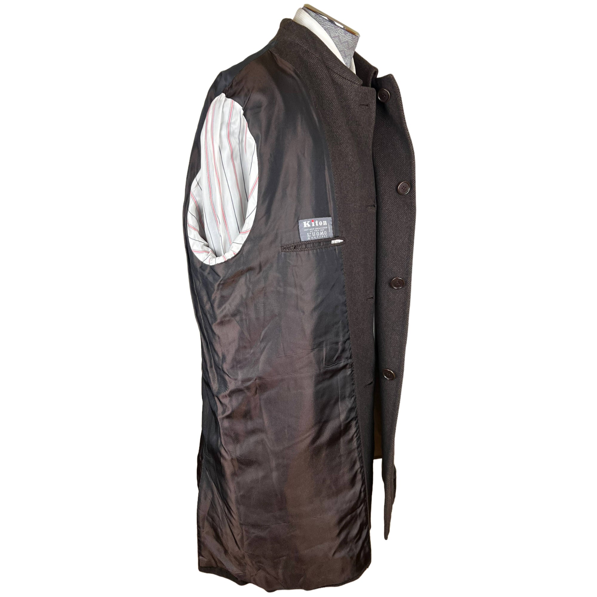 1980s Vintage Kiton Cashmere Overcoat European Size 52