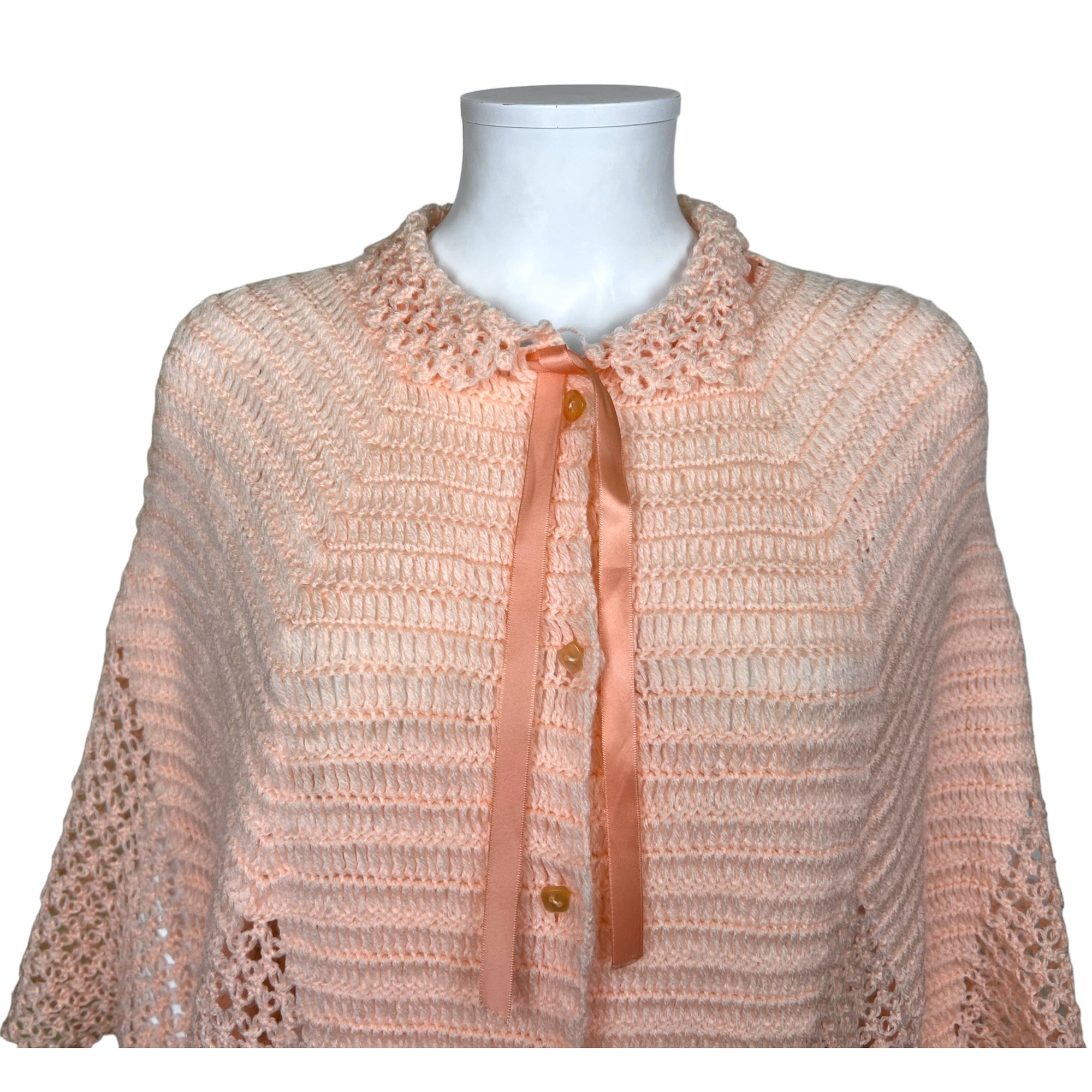 Vintage Bed Jacket Hand Knit Pink Wool 1920s 30s