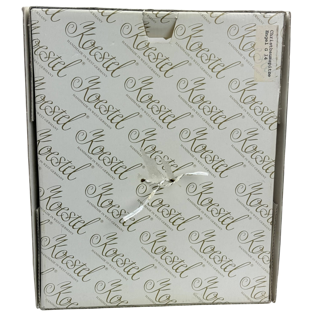 Vintage 1980s Koestel Wax Angel Tree Topper in Box West Germany