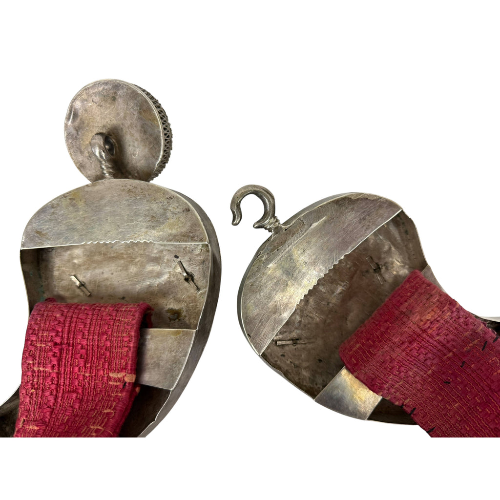 Antique Kurdish Belt with Silver Boteh Buckle Tribal Jewelry