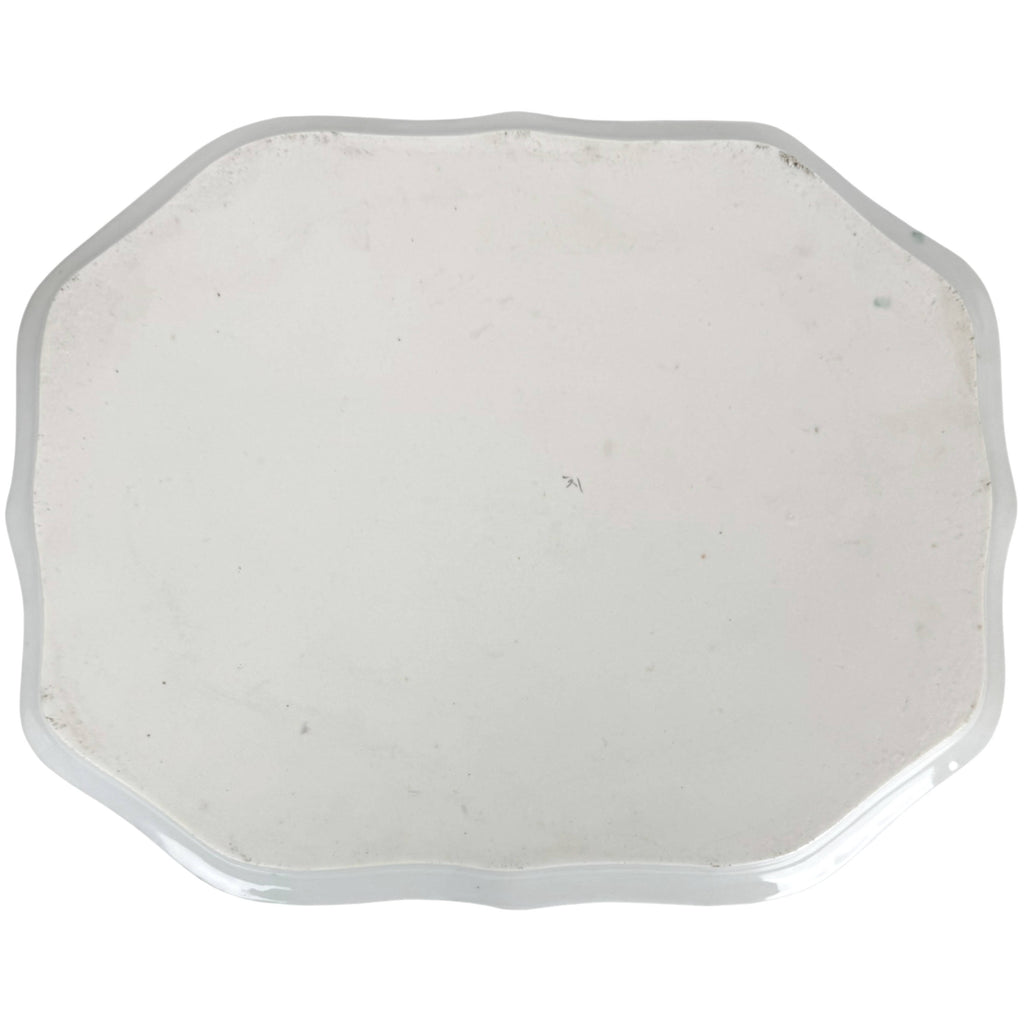 Reverse of Kutani porcelain tray with hand painted mark