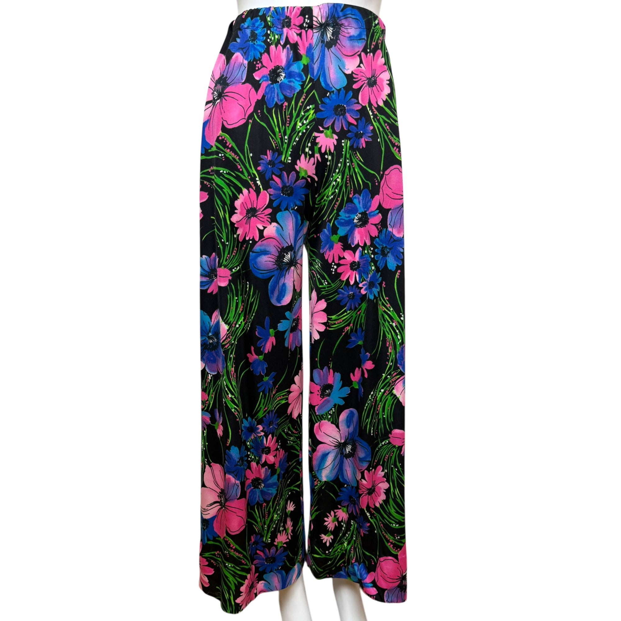 Vintage 1970s Hostess Pyjamas Floral Pattern Pajamas Size S