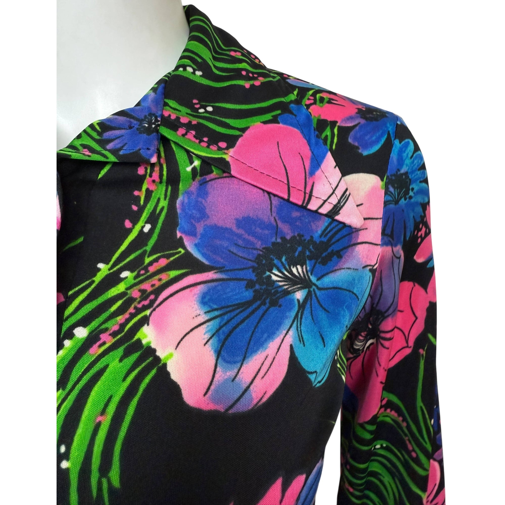 Vintage 1970s Hostess Pyjamas Floral Pattern Pajamas Size S