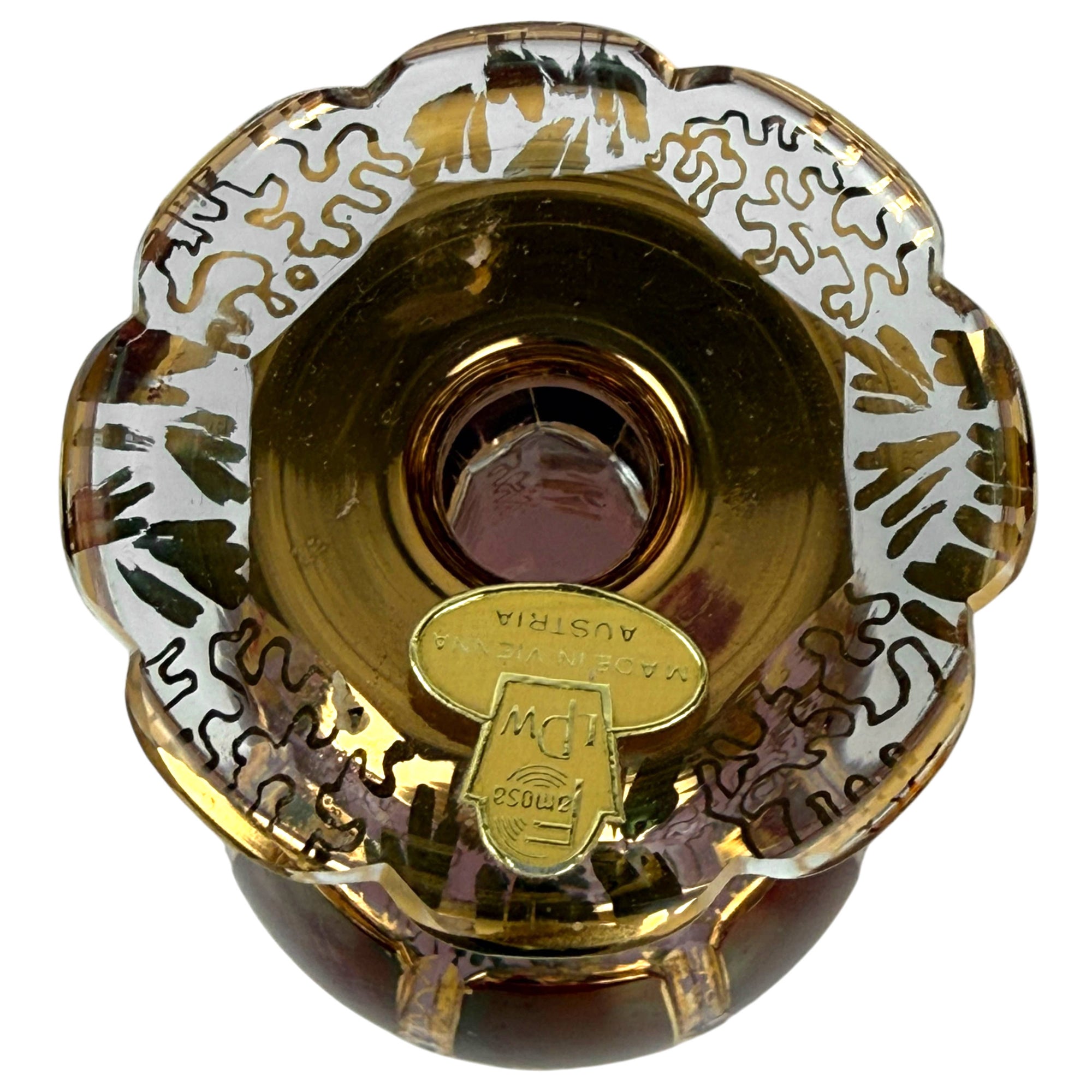underside of LPW Famosa Vienna Austria  glass