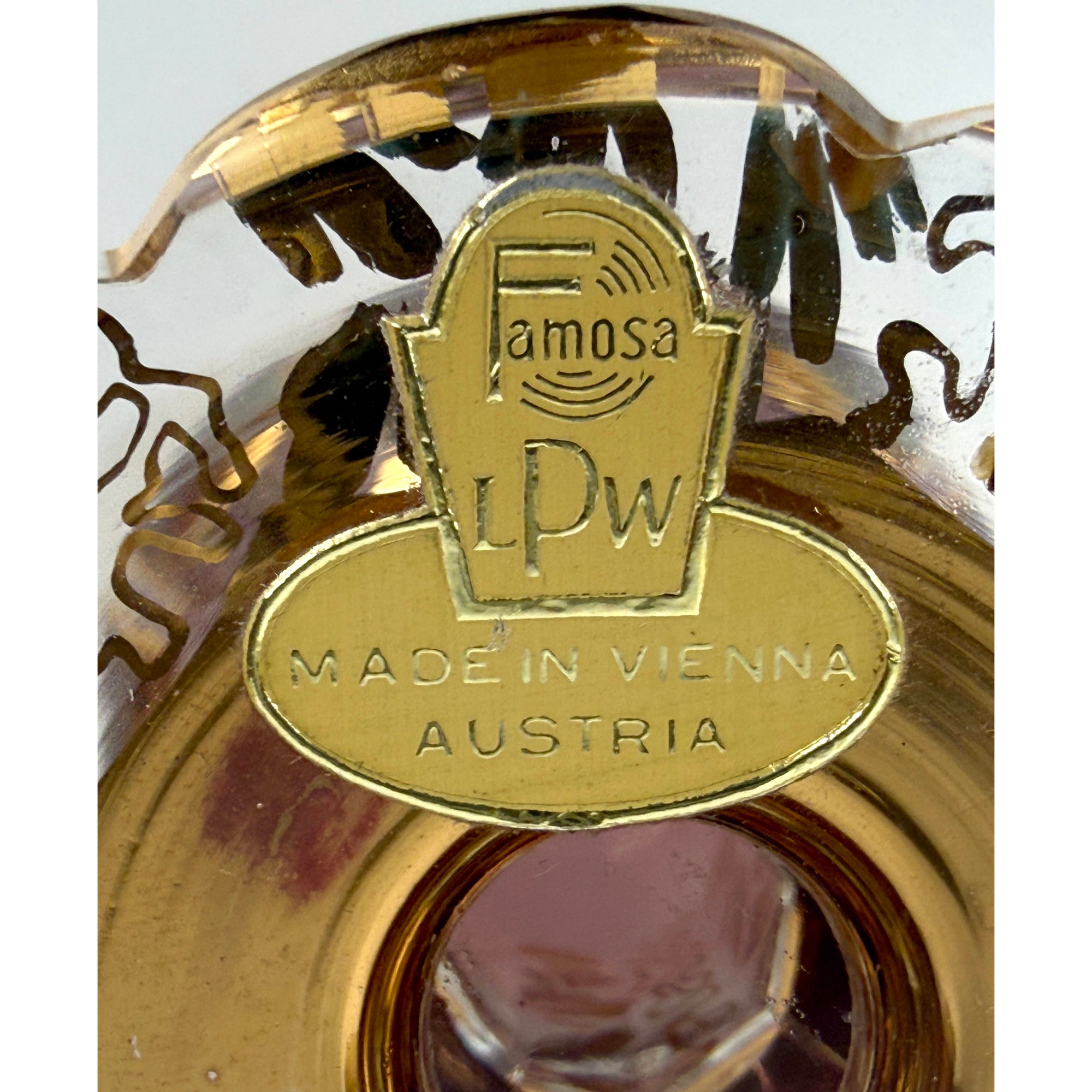 famosa LPW MADE IN VIENNA AUSTRIA LABEL