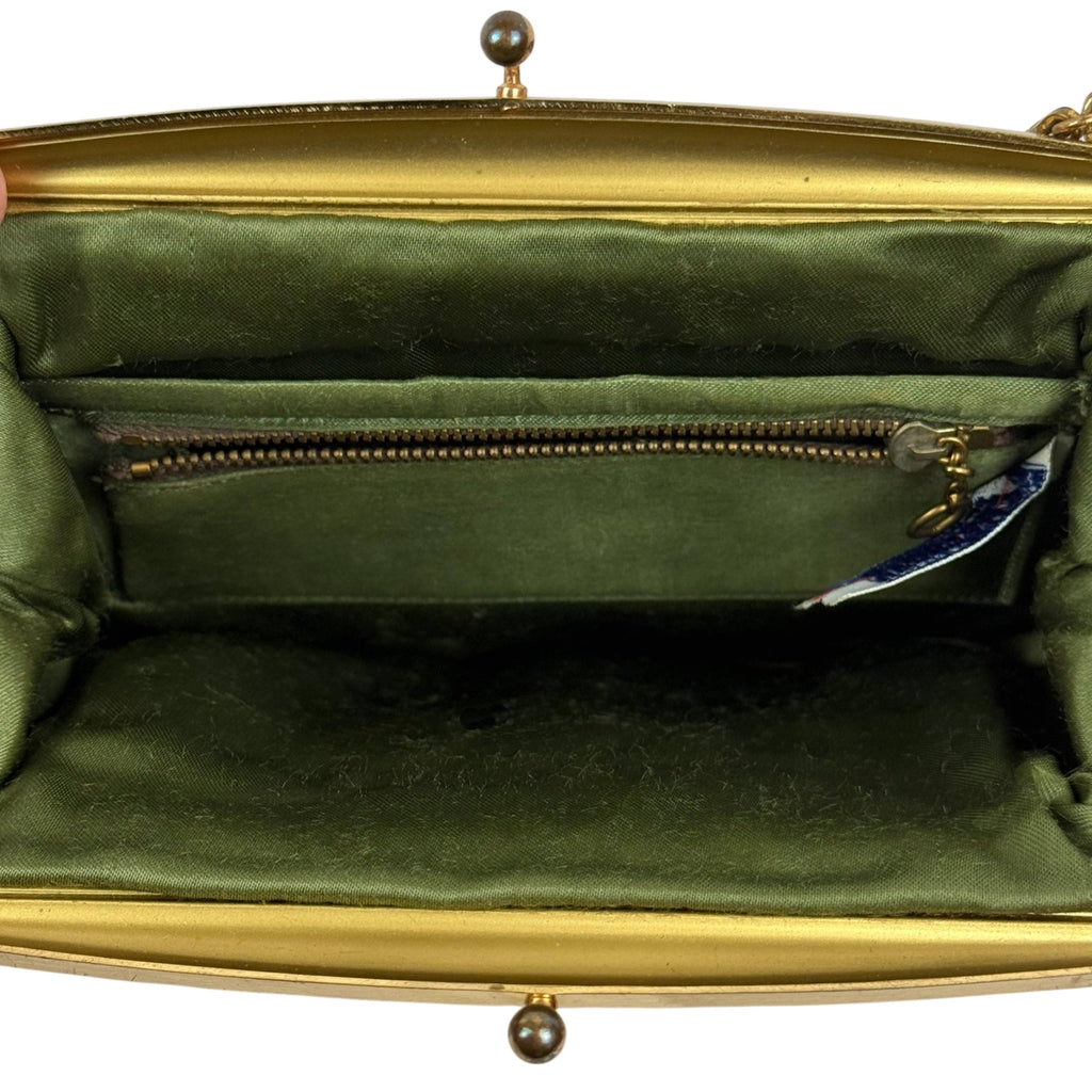 1950s Vintage Tapestry Handbag La Marquise Floral Purse