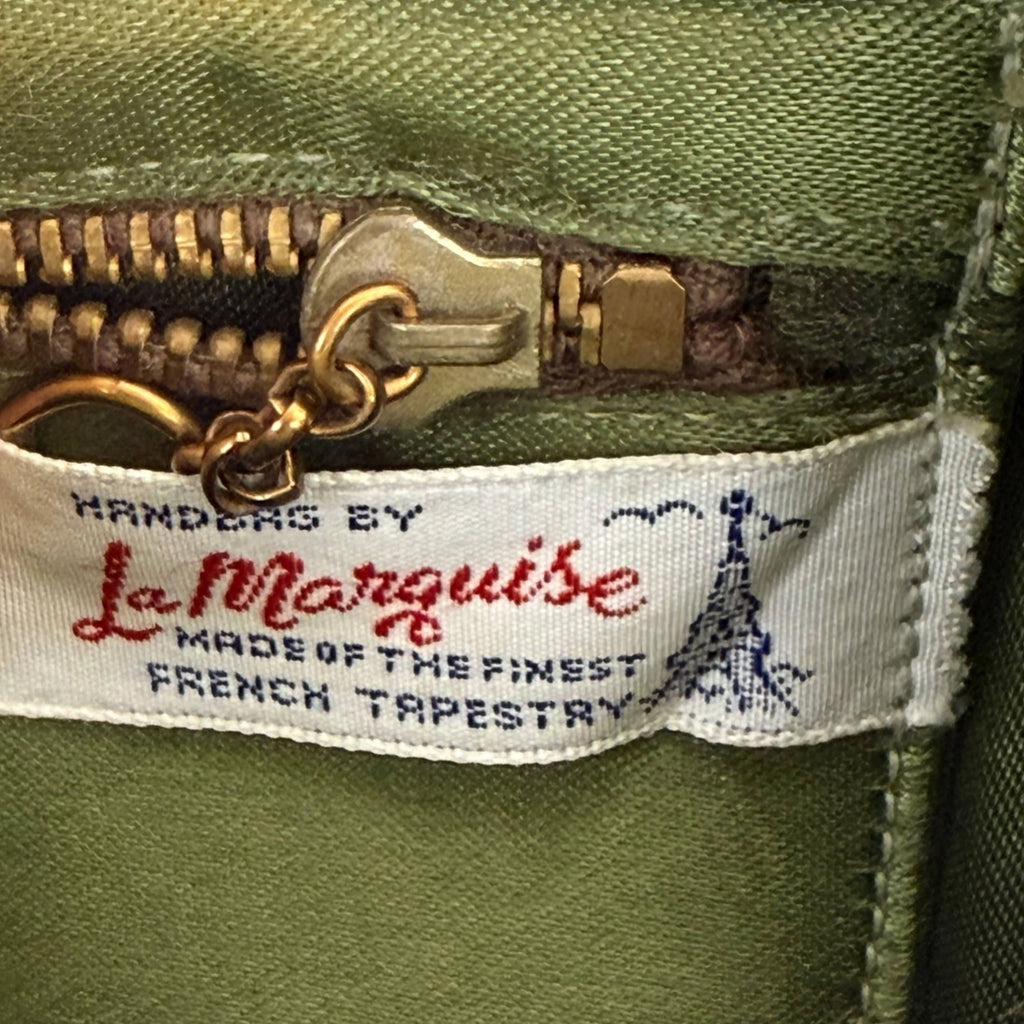 1950s Vintage Tapestry Handbag La Marquise Floral Purse
