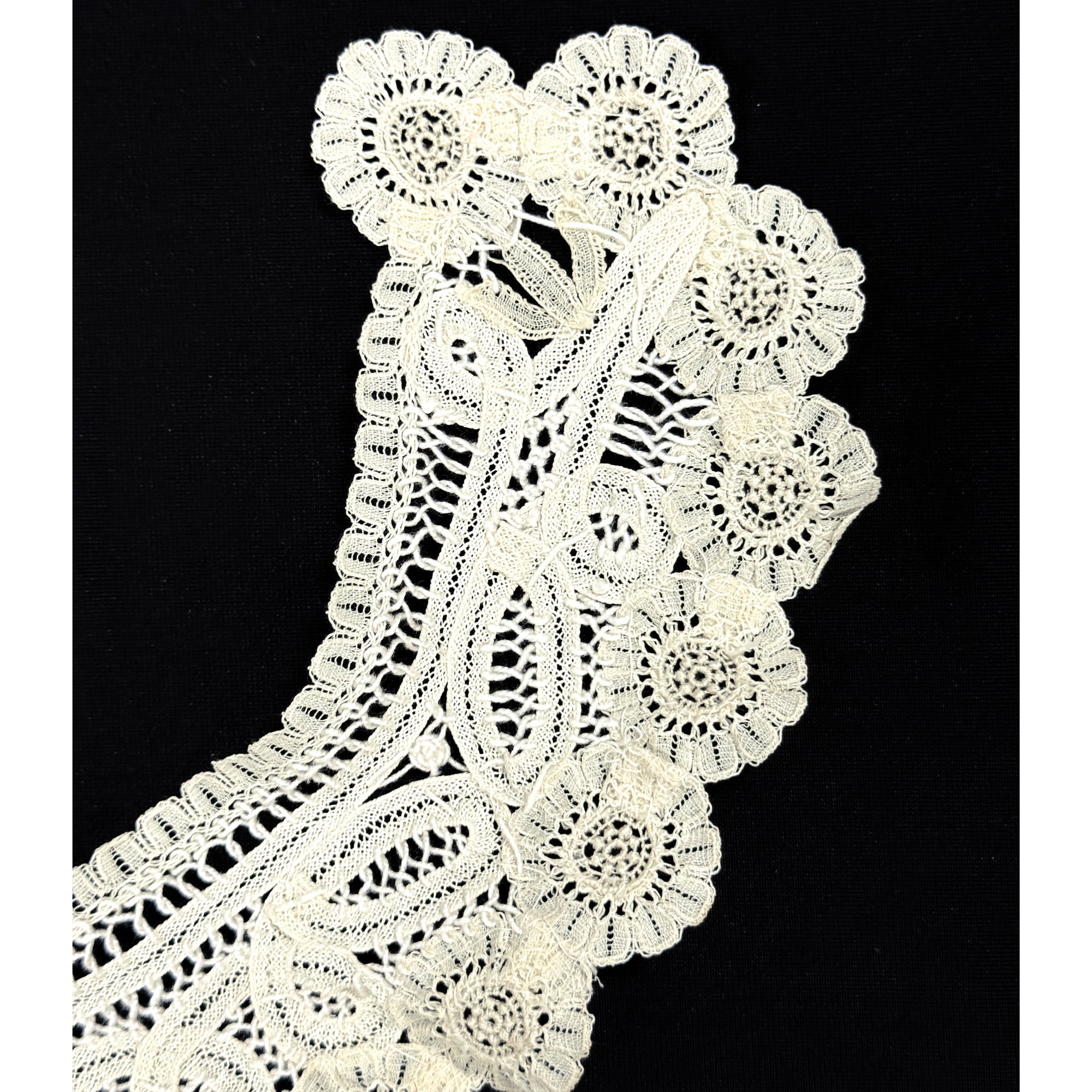 detail of antique lace collar