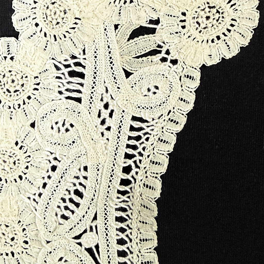 close-up of antique lace collar