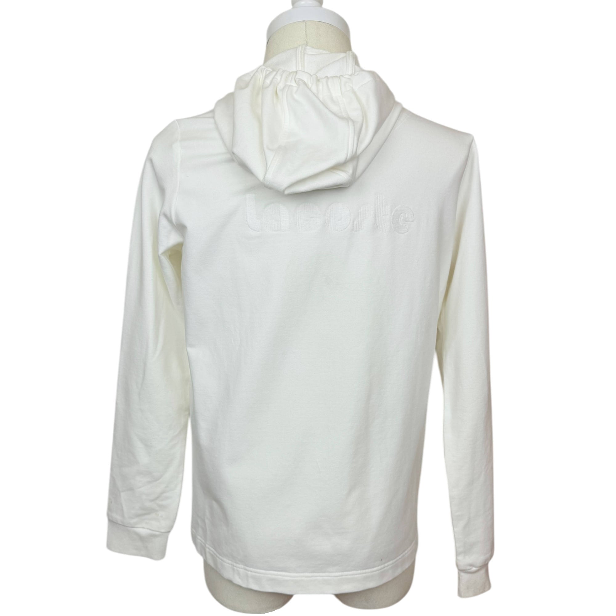 Vintage Lacoste Hoodie White Cotton Tennis Jacket French 42