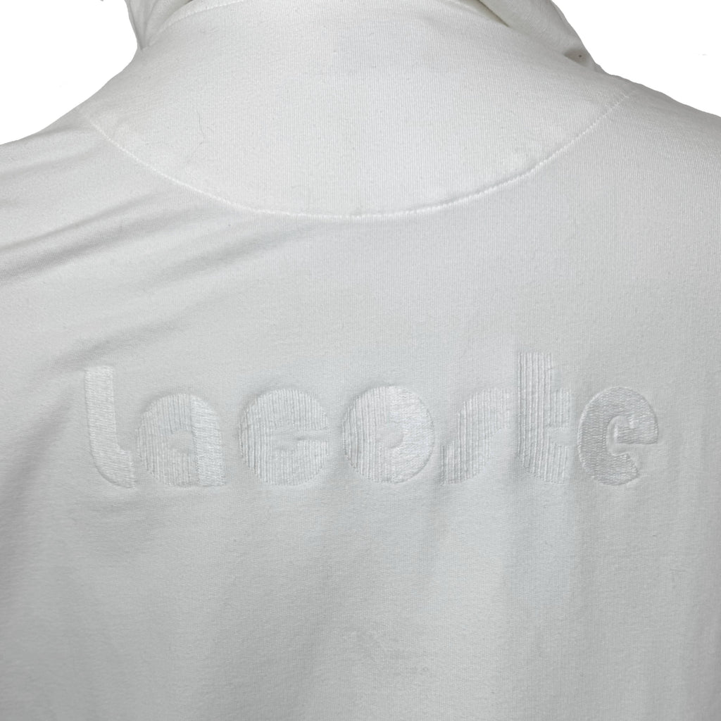 Vintage Lacoste Hoodie White Cotton Tennis Jacket French 42