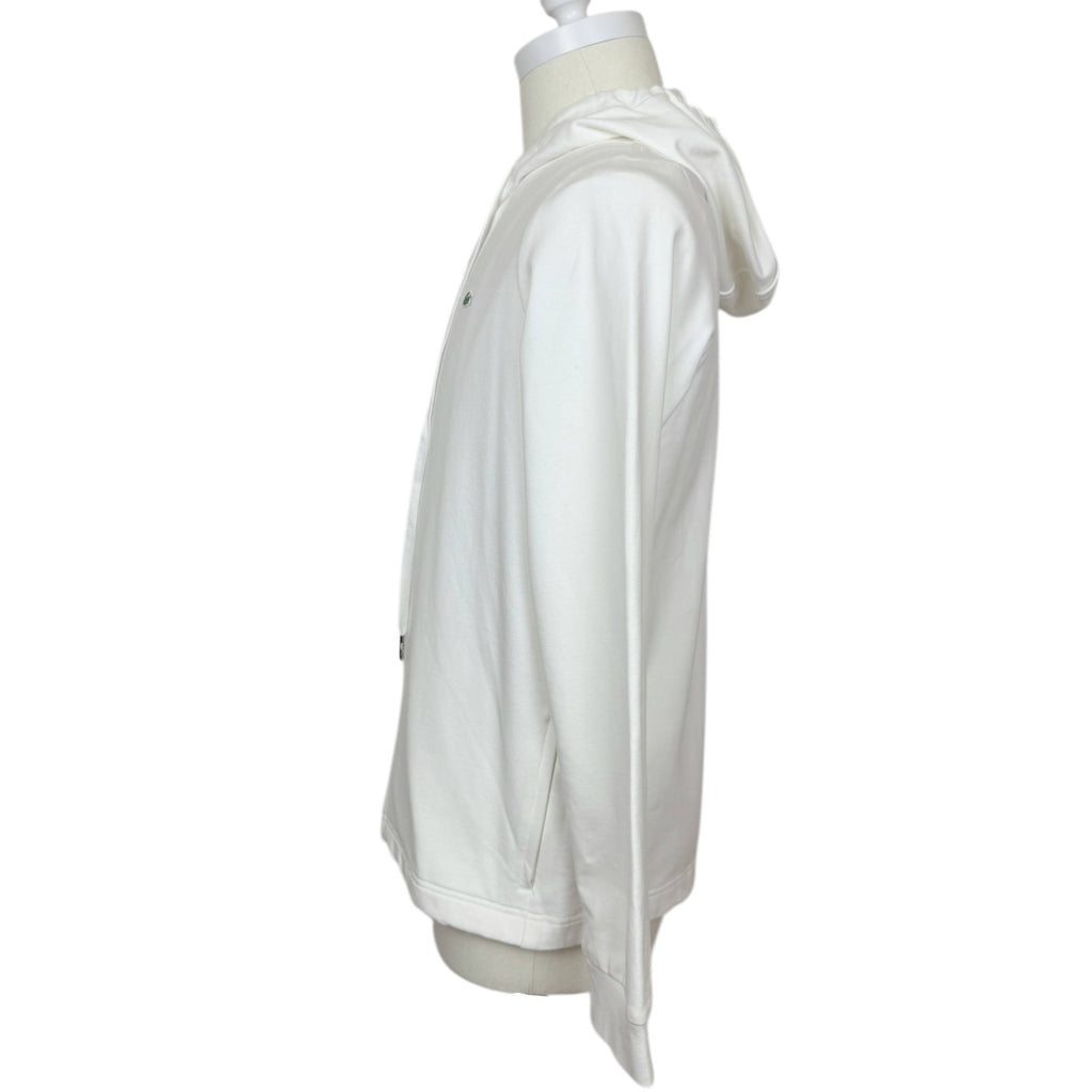 Vintage Lacoste Hoodie White Cotton Tennis Jacket French 42
