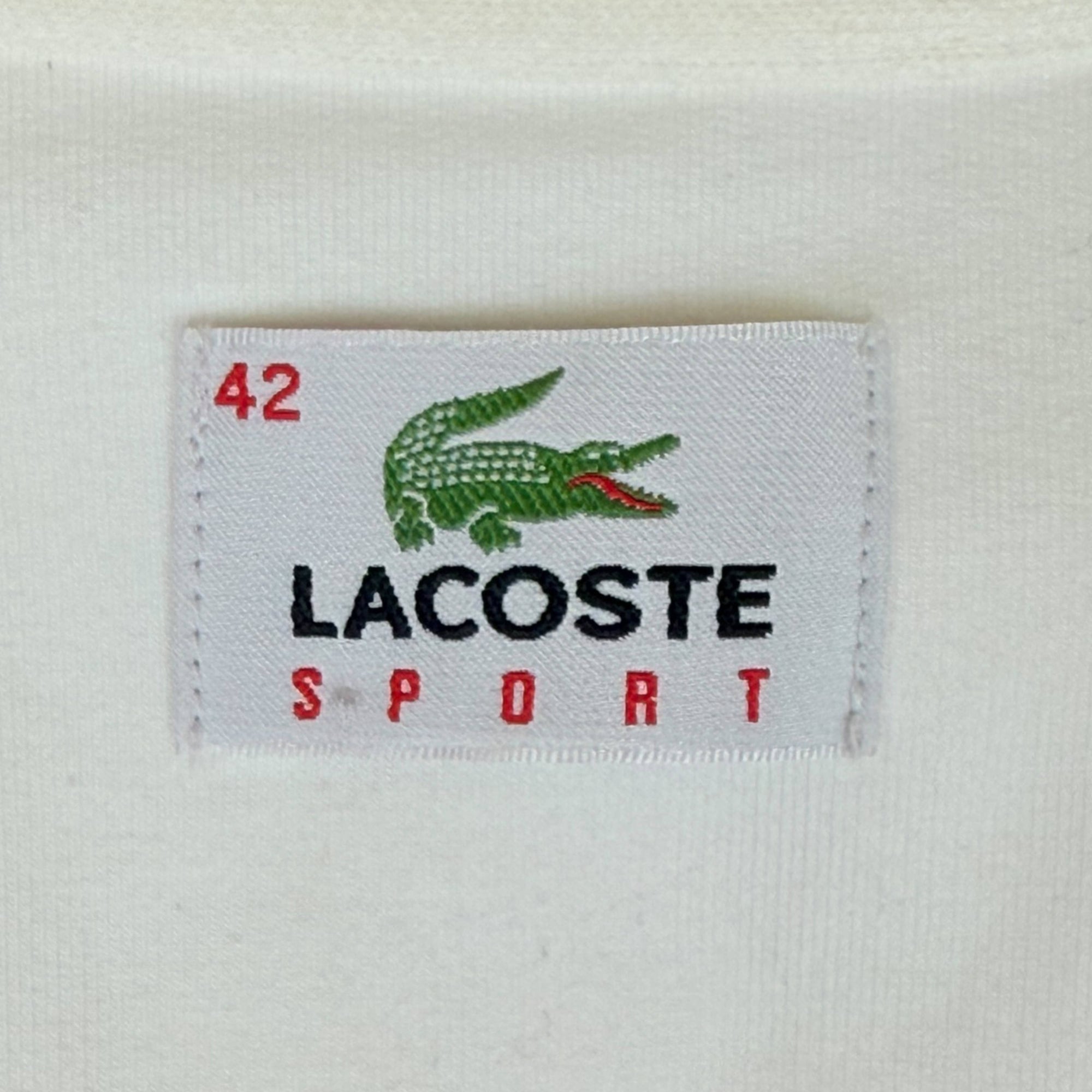 Vintage Lacoste Hoodie White Cotton Tennis Jacket French 42