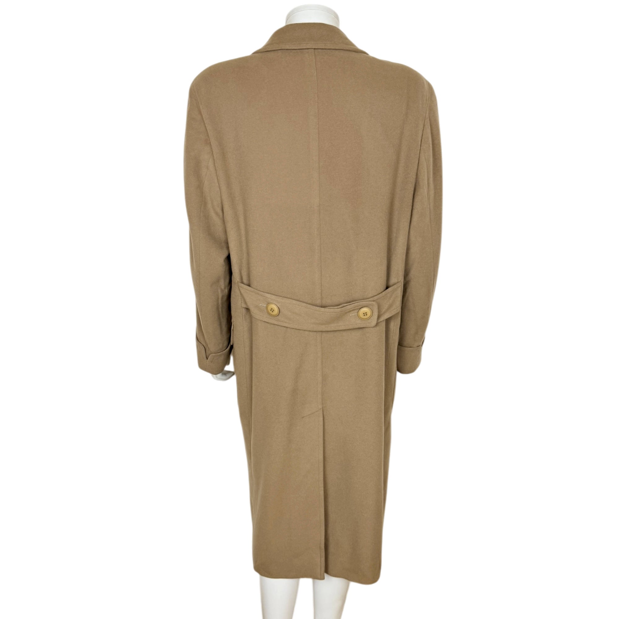 Vintage 100% Cashmere Overcoat Double-Breasted Camel Coat Ladies Size M