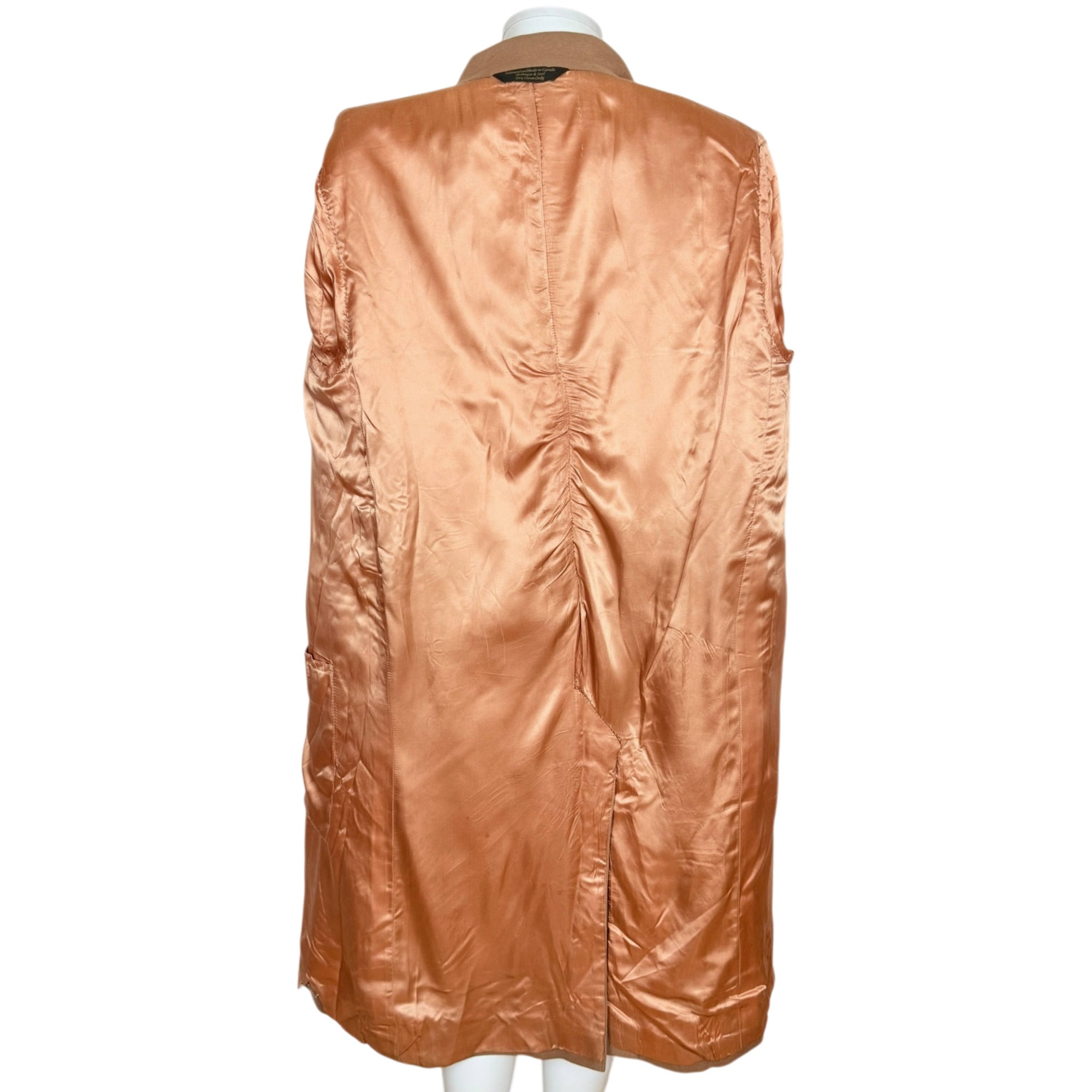 Vintage 100% Cashmere Overcoat Double-Breasted Camel Coat Ladies Size M