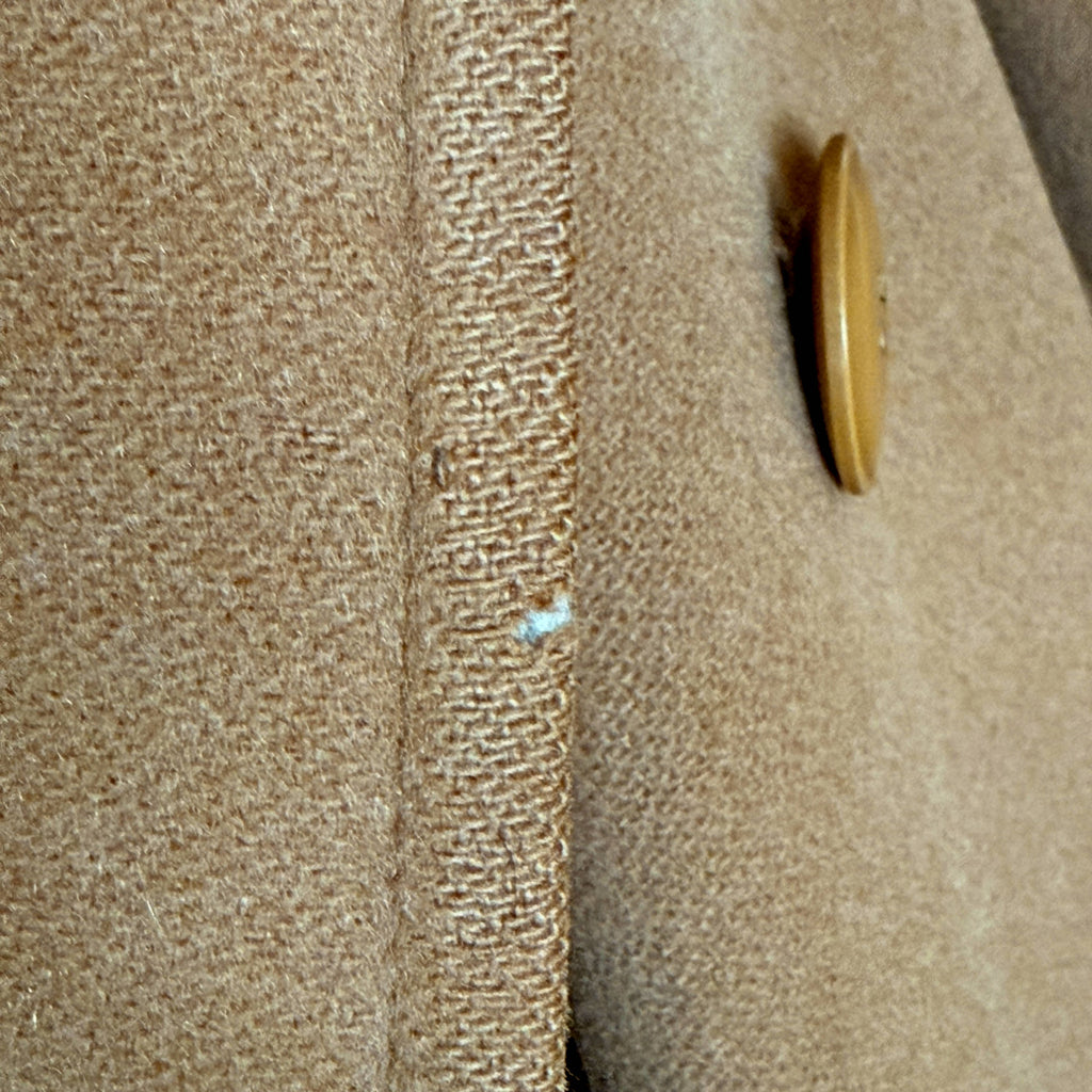 Vintage 100% Cashmere Overcoat Double-Breasted Camel Coat Ladies Size M
