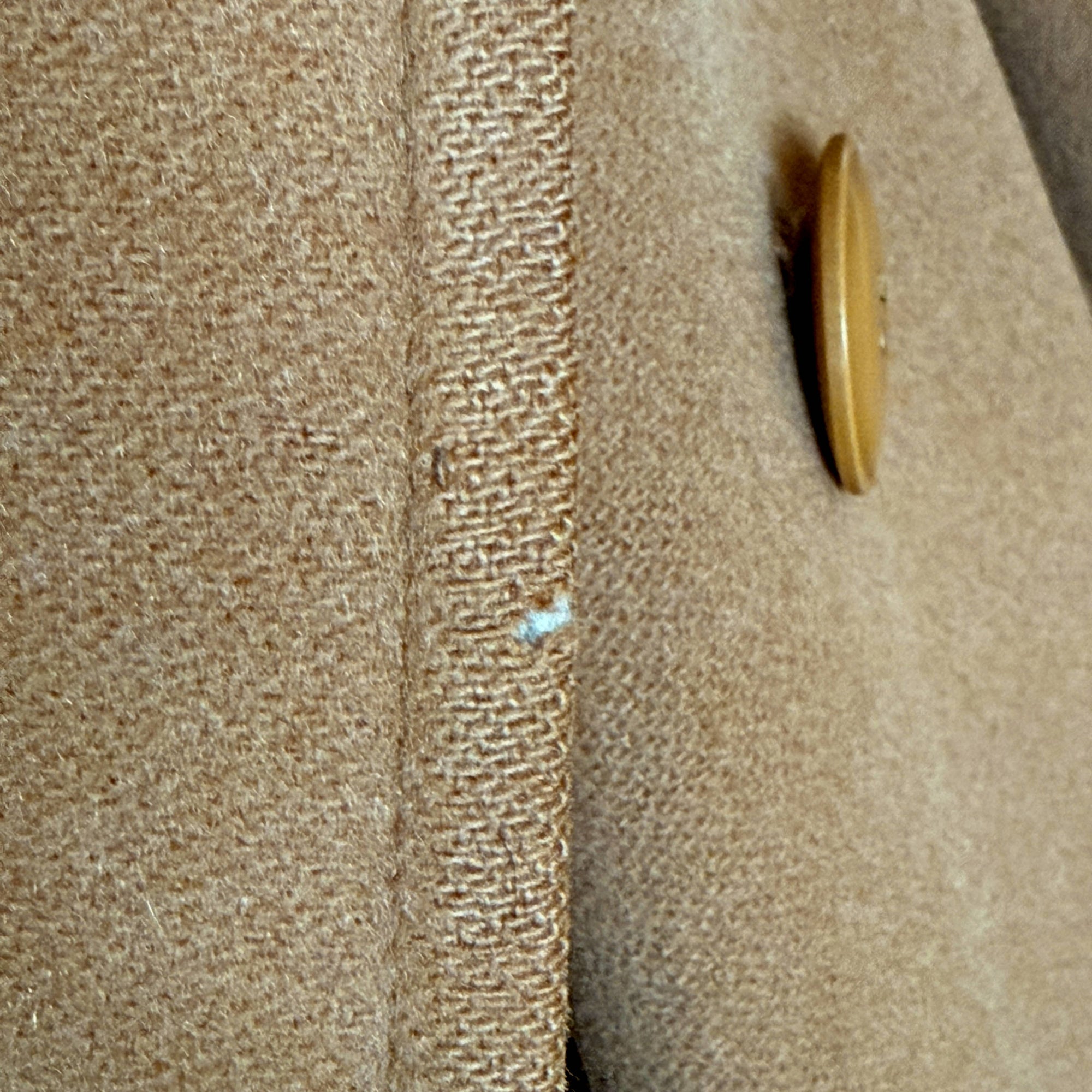 Vintage 100% Cashmere Overcoat Double-Breasted Camel Coat Ladies Size M